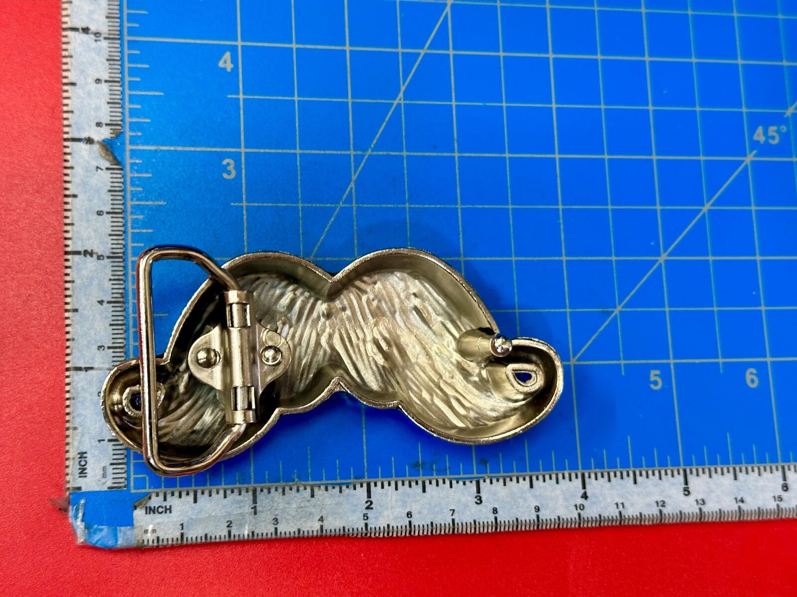 Mustache Novelty Psychobilly Rockabilly Biker Punk Heavy Figural Belt Buckle