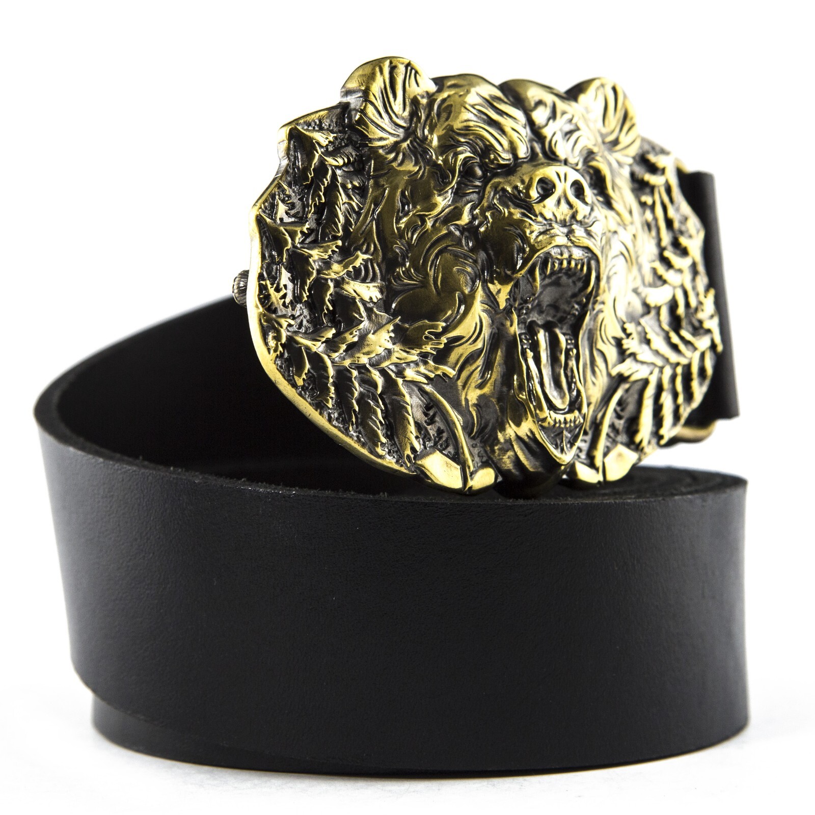 Belt buckle « Bear », Solid brass buckle, Animal belt buckle, Brown bear buckle