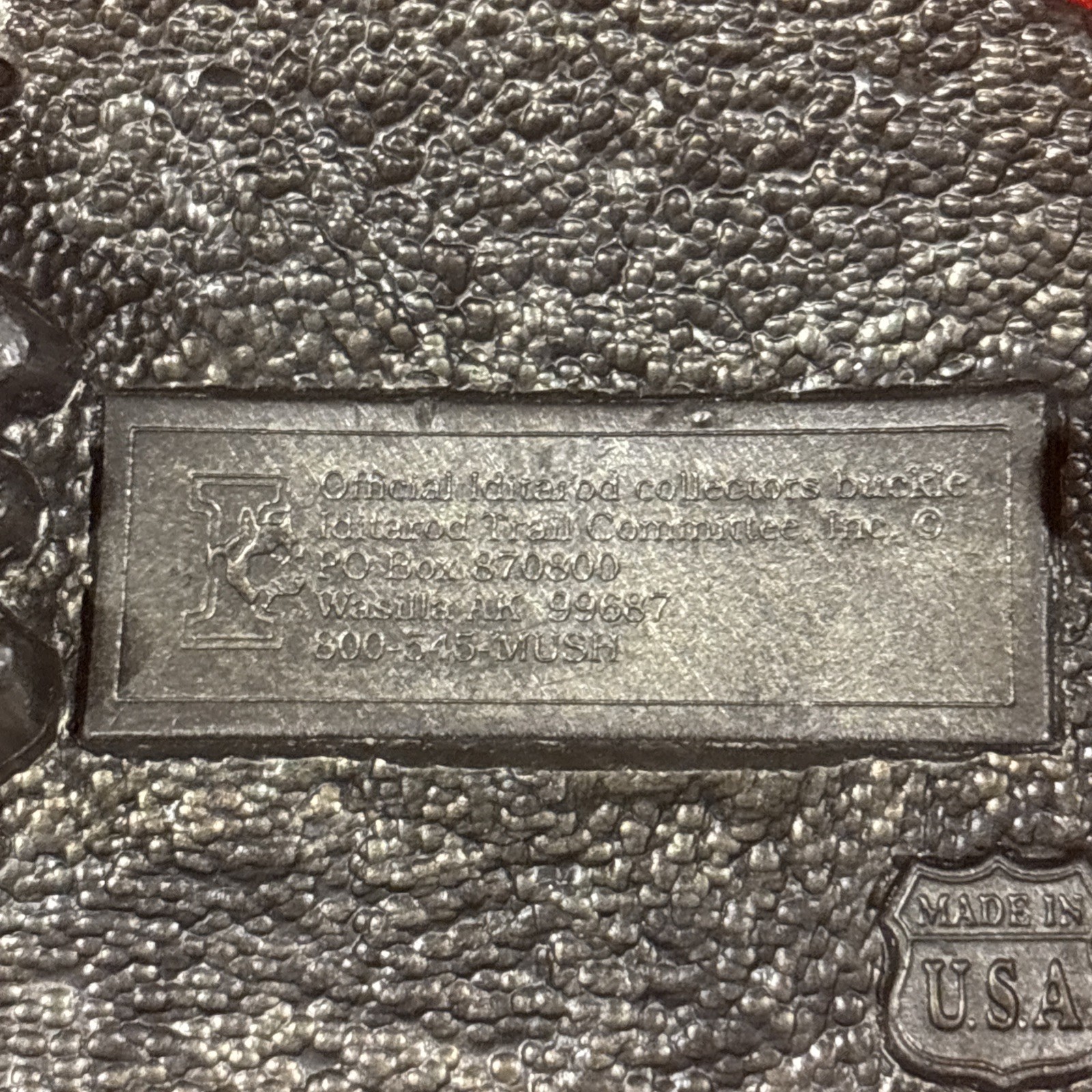 1998 Iditarod Alaska Belt Buckle Sled Dog Race Pewter Tone Made in USA