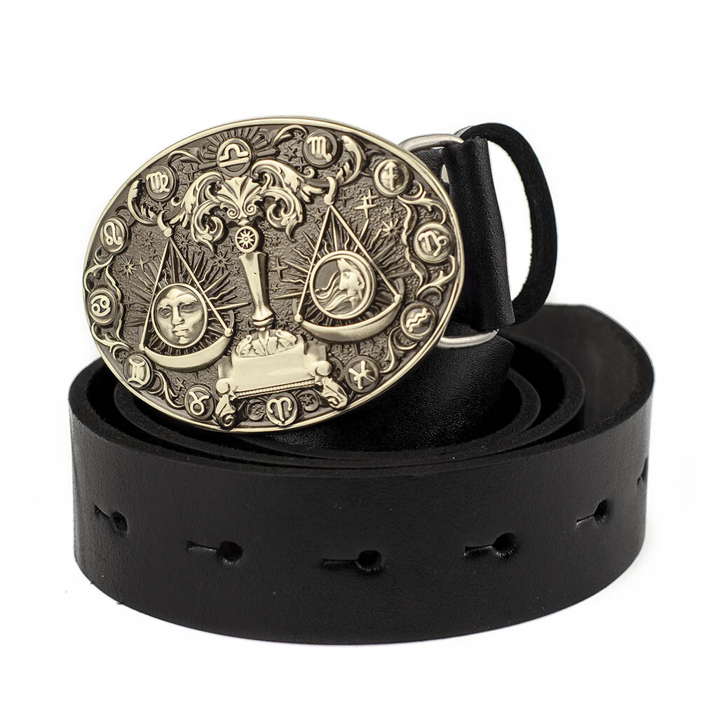 Libra german silver belt buckle, Horoscope Astrological Zodiac Sign