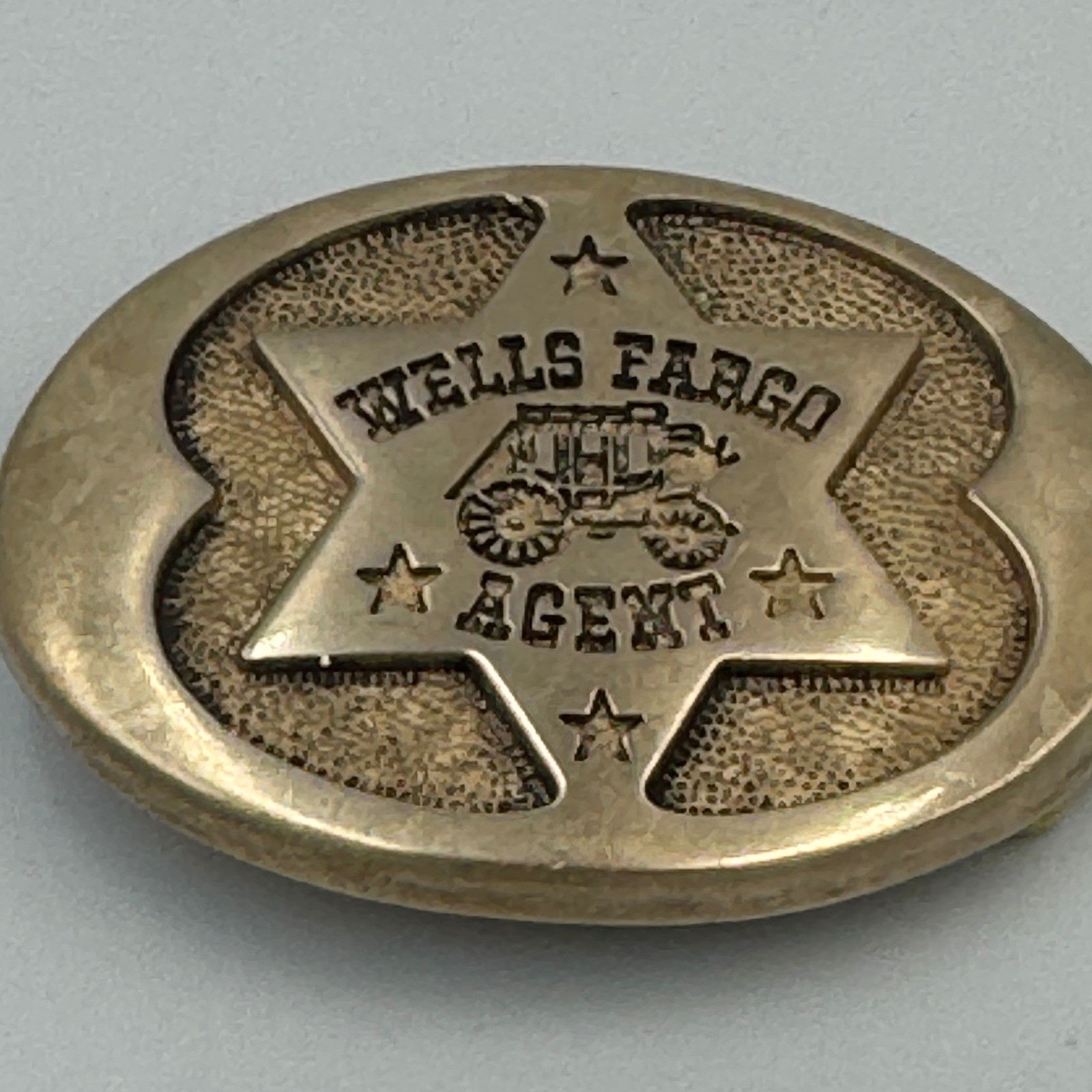 Vintage 1977 Wells Fargo Agent 125th Anniversary Solid Brass Belt Buckle PP 146