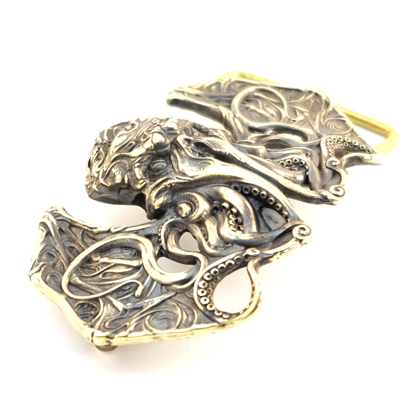 Belt buckle Cthulhu, Cthulhu Myths solid brass belt buckle, Skull belt buckle,
