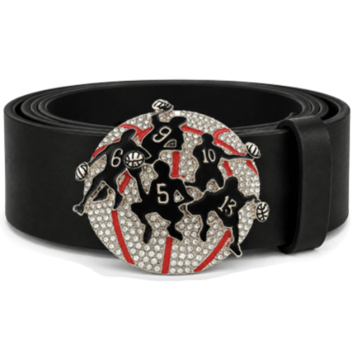 Basketball Game Players Ball Rhinestone Sport Belt Buckle