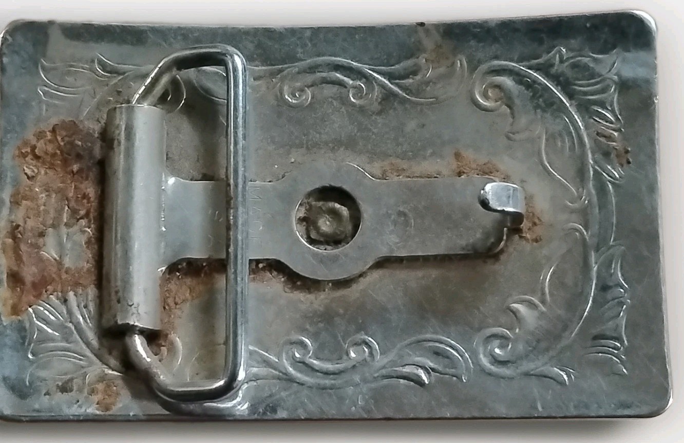 Men&rsquo;s Western Cowboy Engraved Floral Horse Belt Buckle Silver/Gold Tone Metal