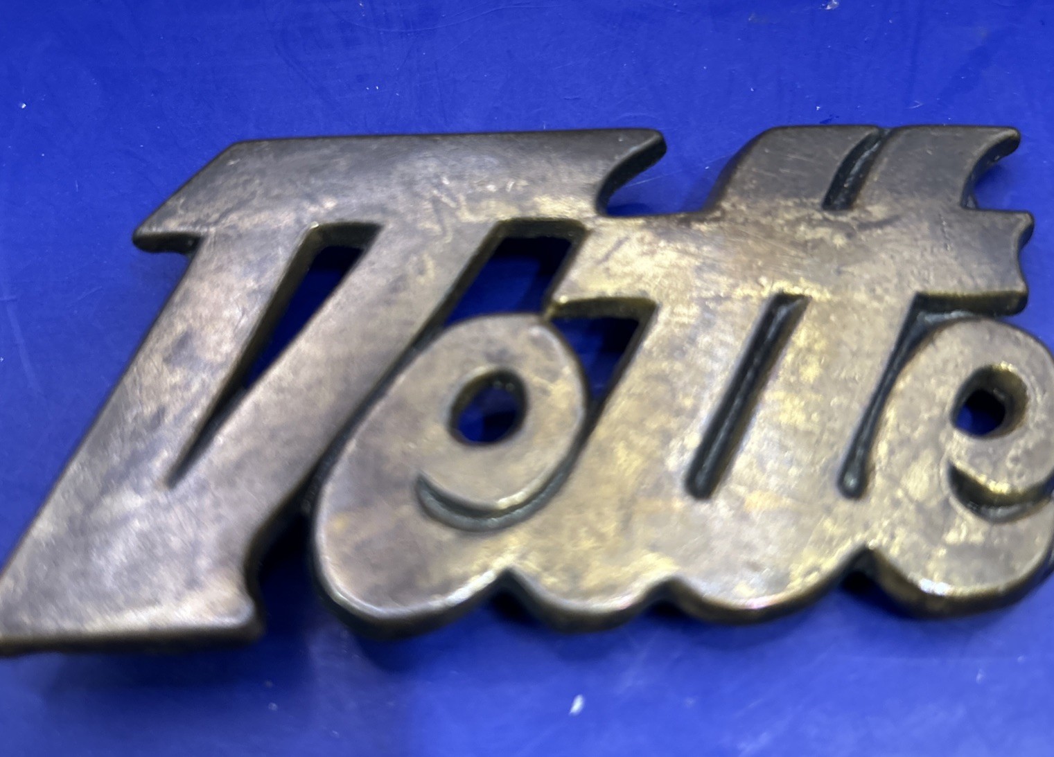 Vintage Corvette Vette Belt Buckle Brass Collectible