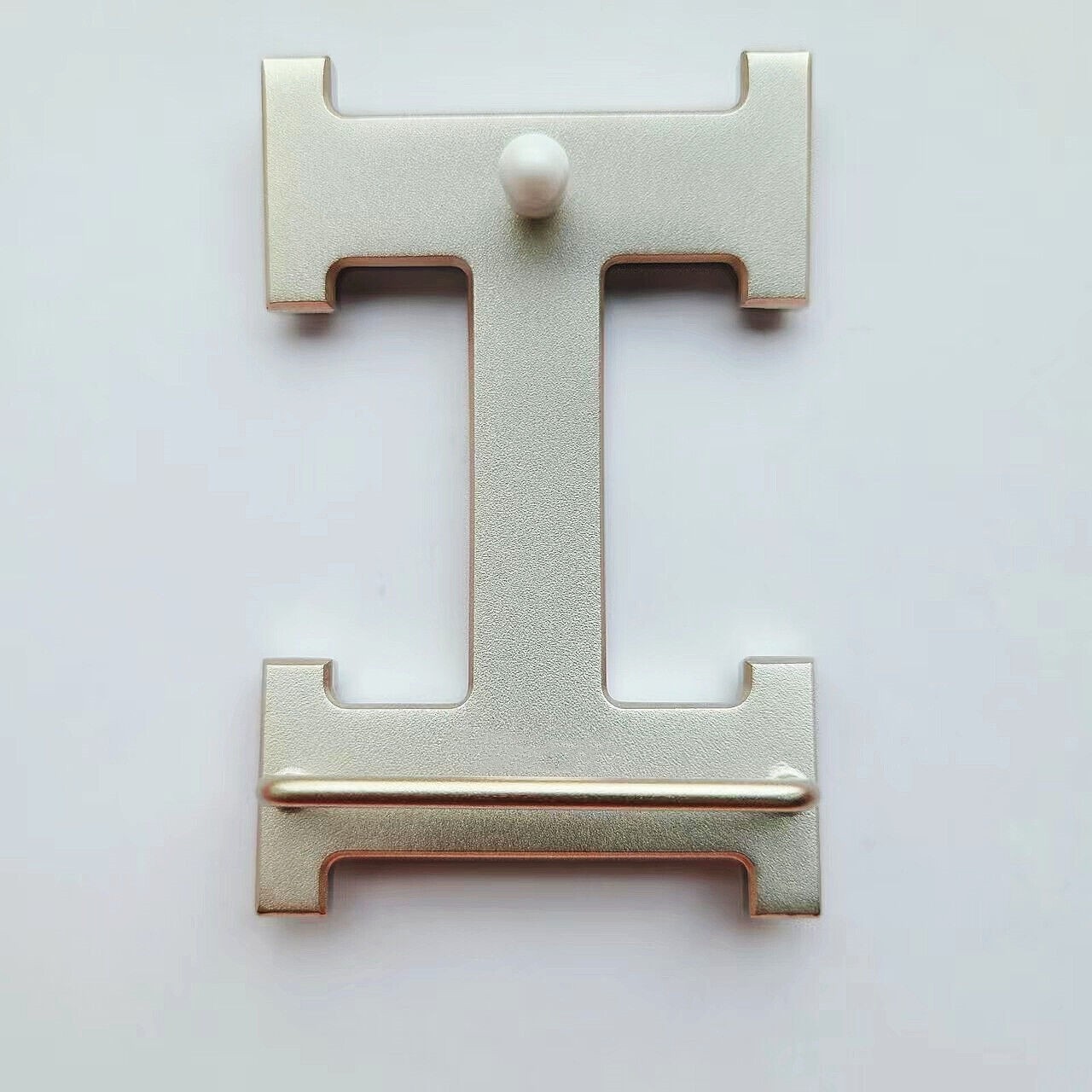 38mm Brushed H Belt Buckle Silver Replacement Metal Belt For Men-