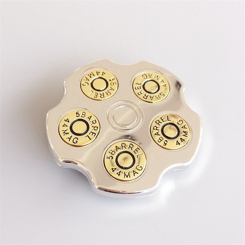 Bright Silver Gun Bullet Spinner Spinning Belt Buckle also Stock in US