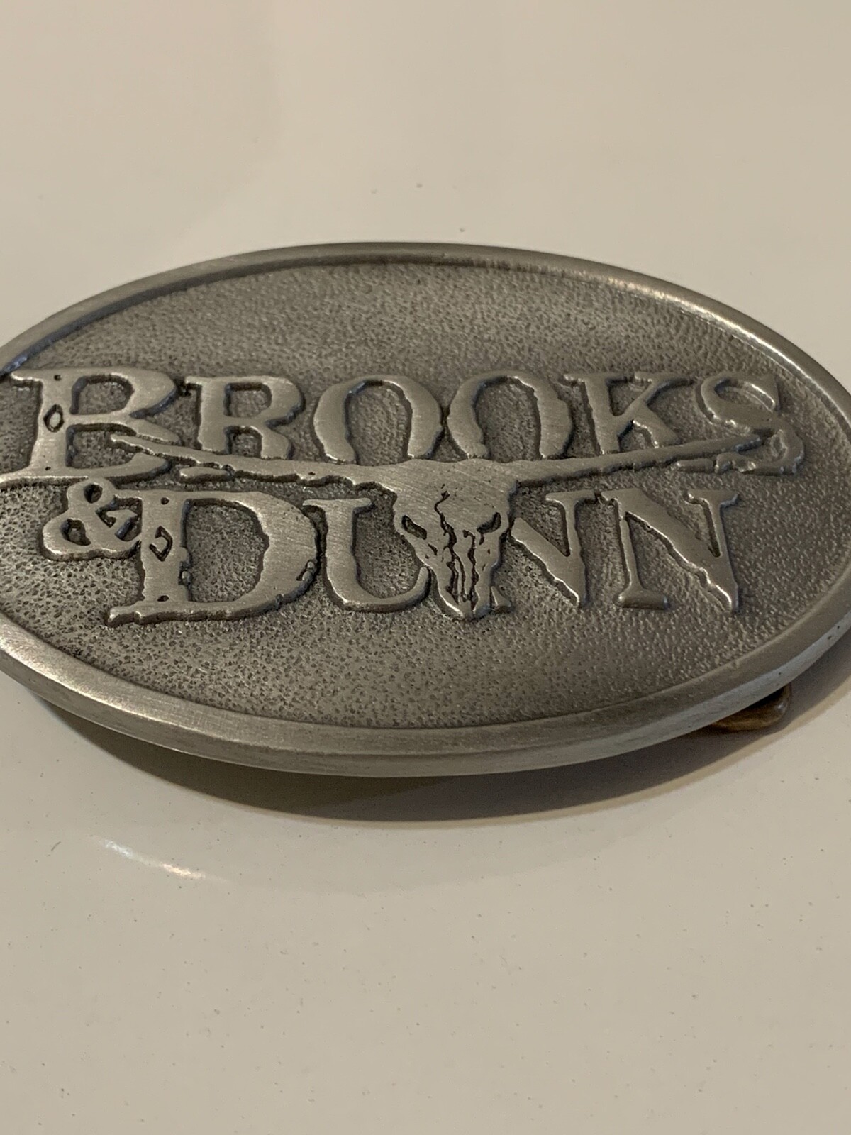 Brooks and Dunn Belt Buckle Solid Metal Country Music Pewter