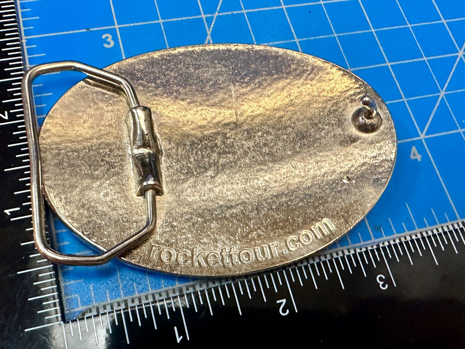 RF RT Company Logo? Vintage Red White & Blue Oval Vintage Belt Buckle