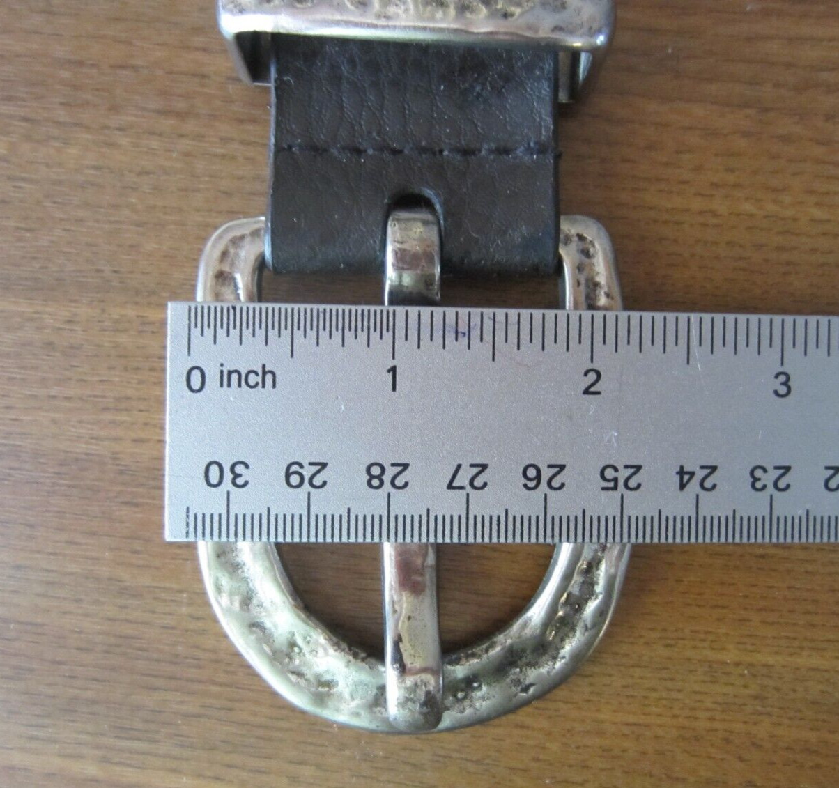 Oversized Artisan Hammered Metal Belt Buckle 2.75&Prime; L x 2.25&Prime; H