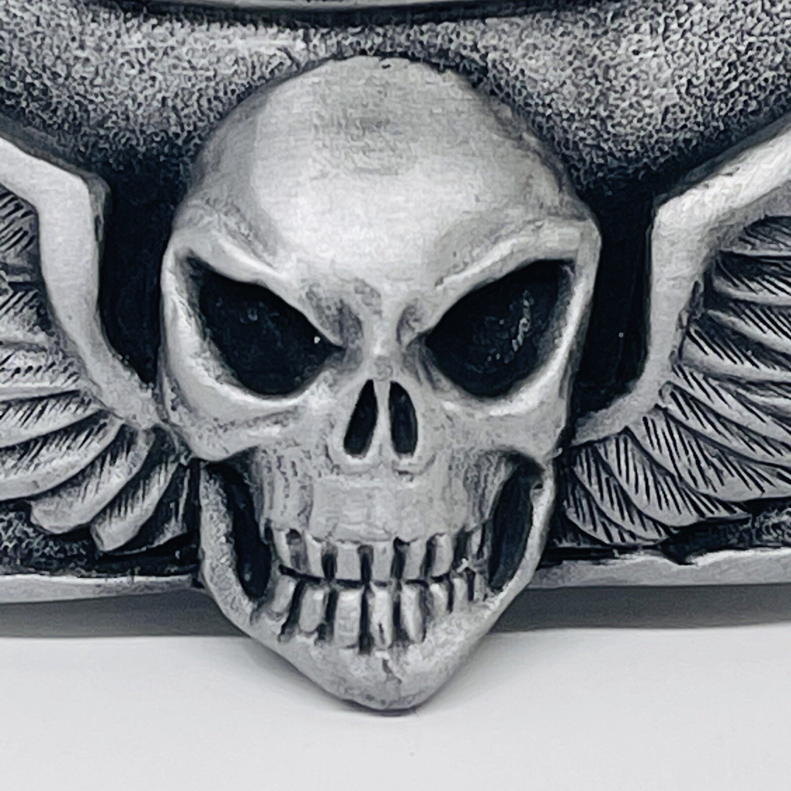 Vintage EASYRIDERS BIKER Metal Belt Buckle SKULL WINGS Chopper Bike Motorcycles