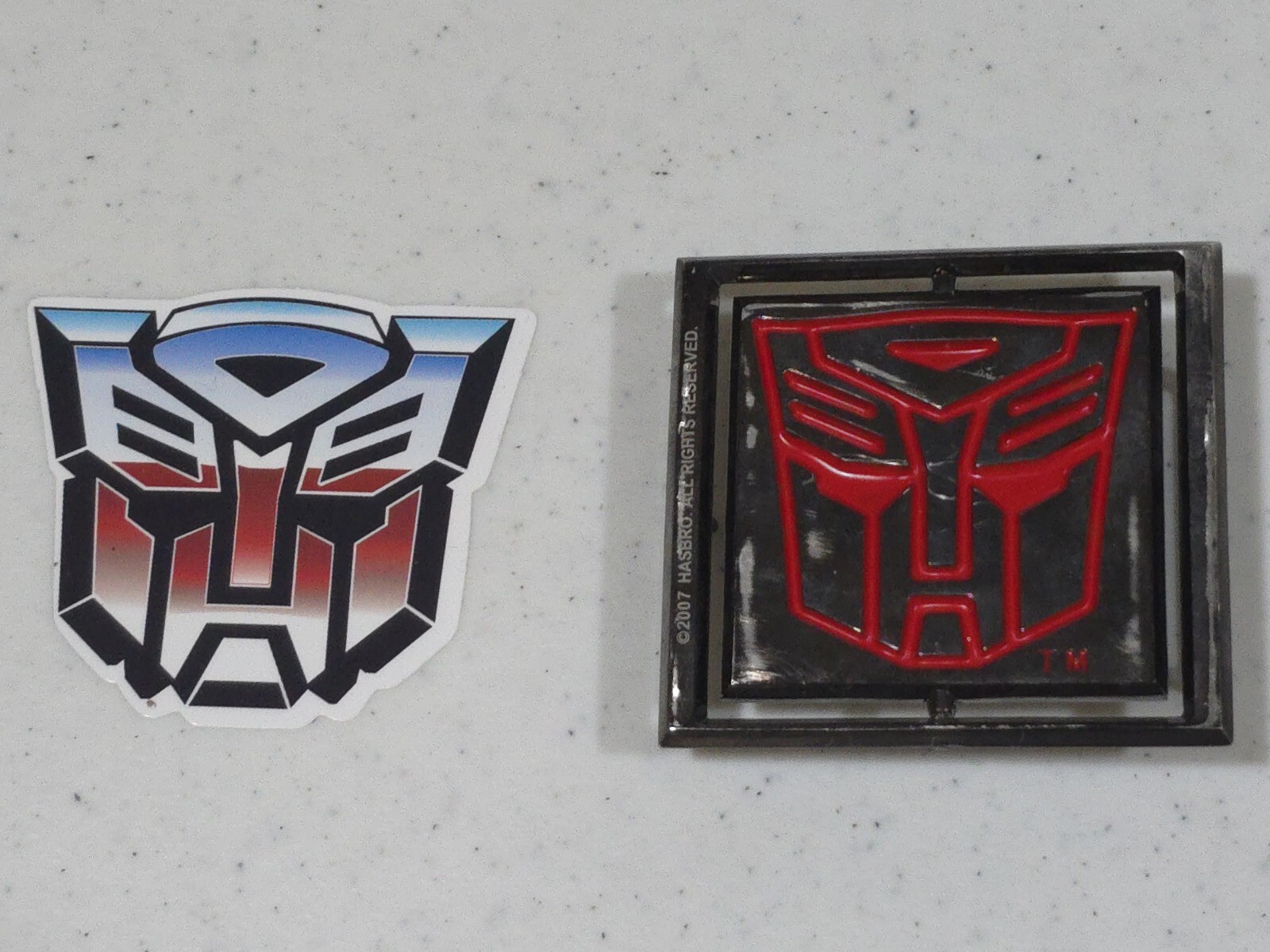 Vintage Transformers Autobot/Decepticon Logo Reversable Belt Buckle