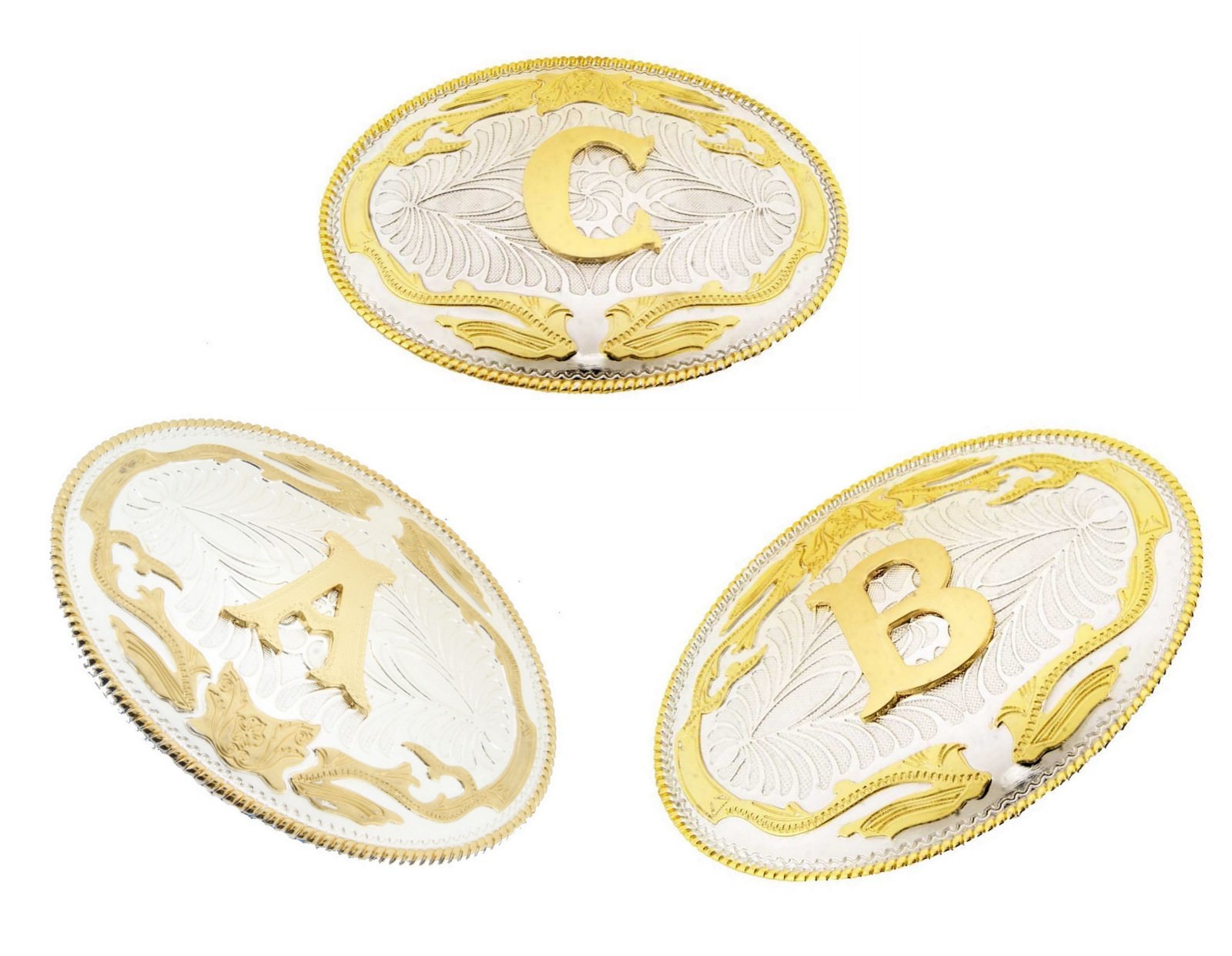 New Men Women Big 5 » W 4 » H Western Cowboy Real Rodeo Style Gold Silver Metal