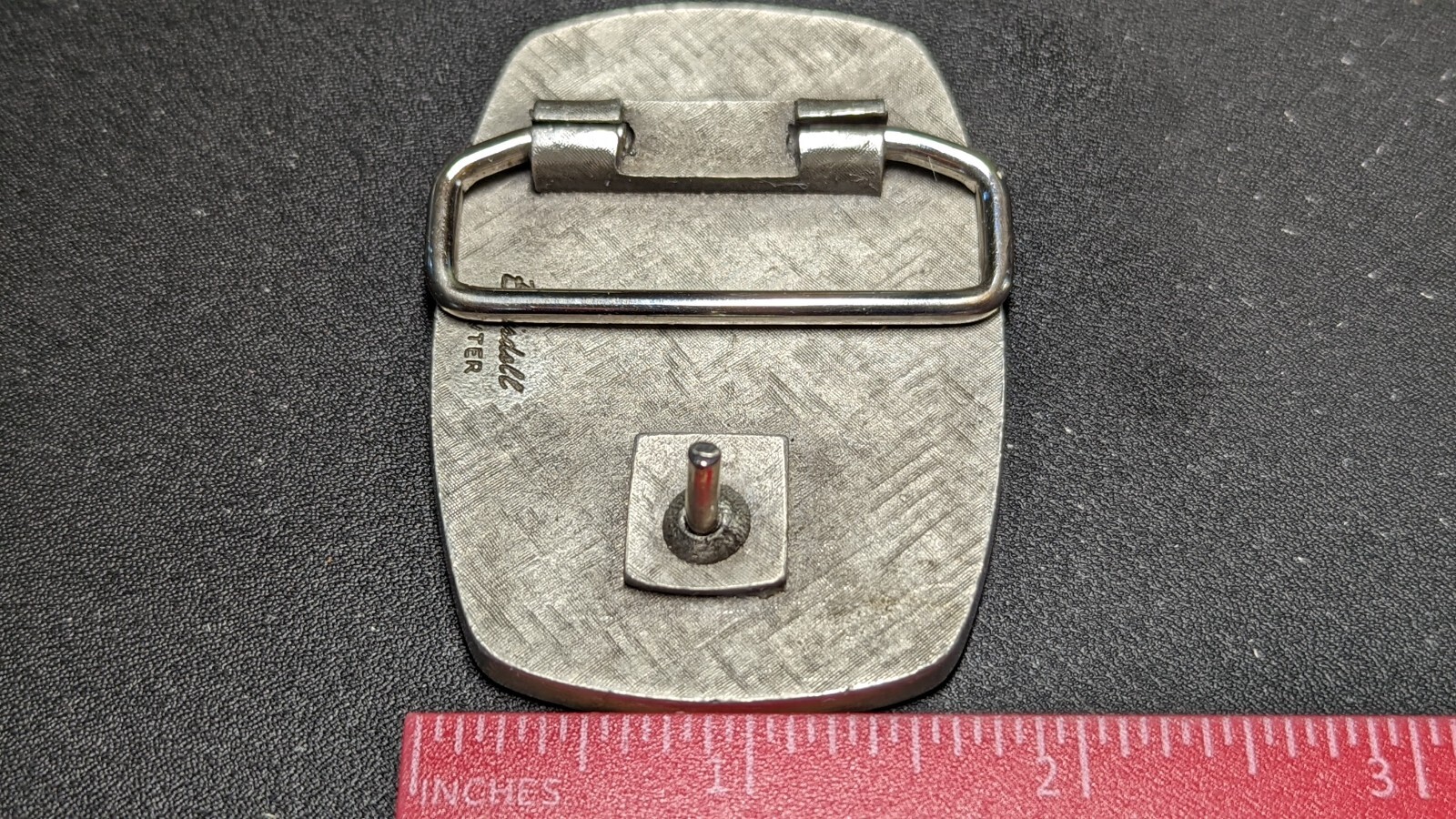 PEWTER RED JACKET SHIP BELT BUCKLE MADE BY BLAISDELL