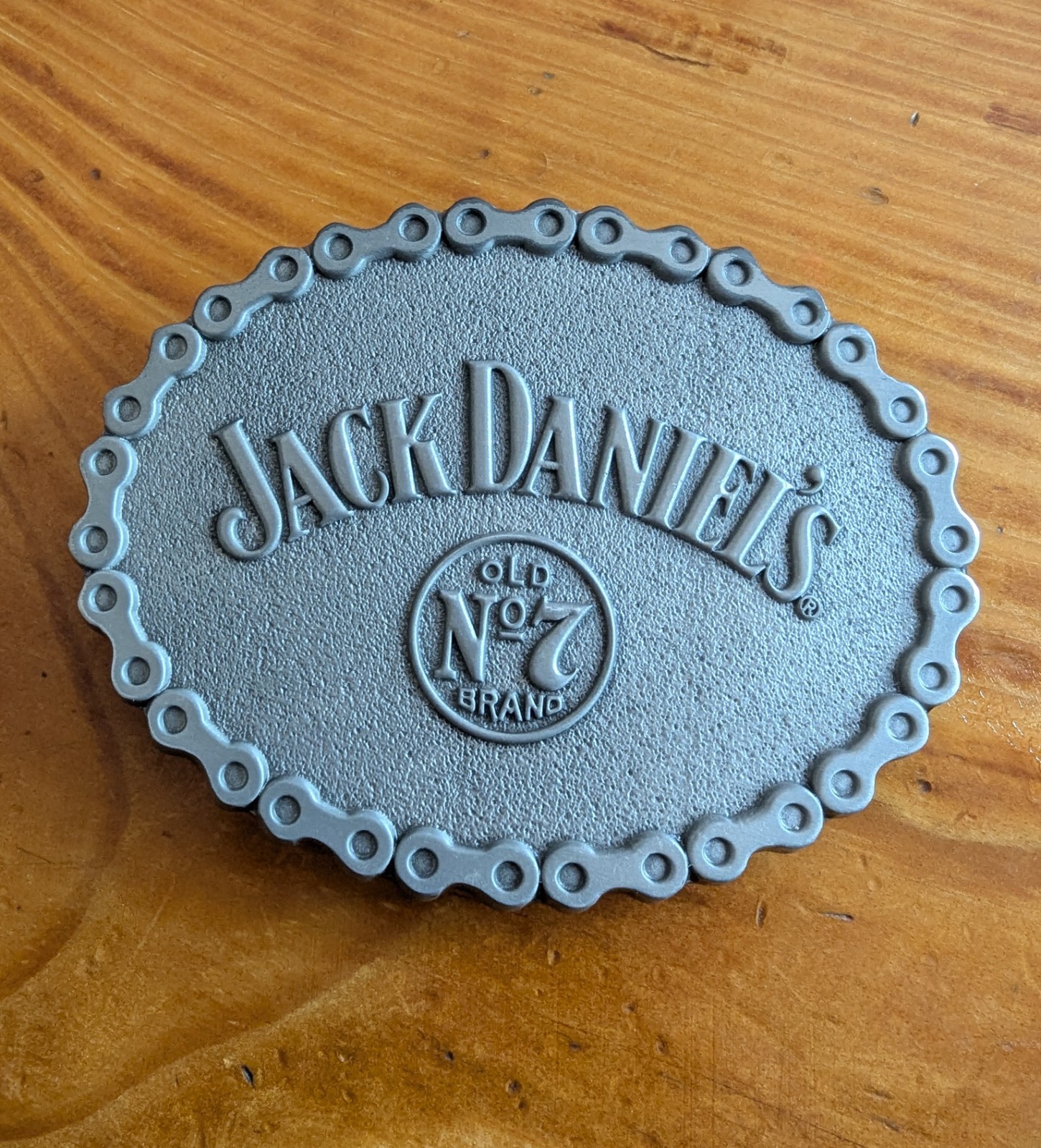Jack Daniels Oval Bike Chain Belt Buckle Mens