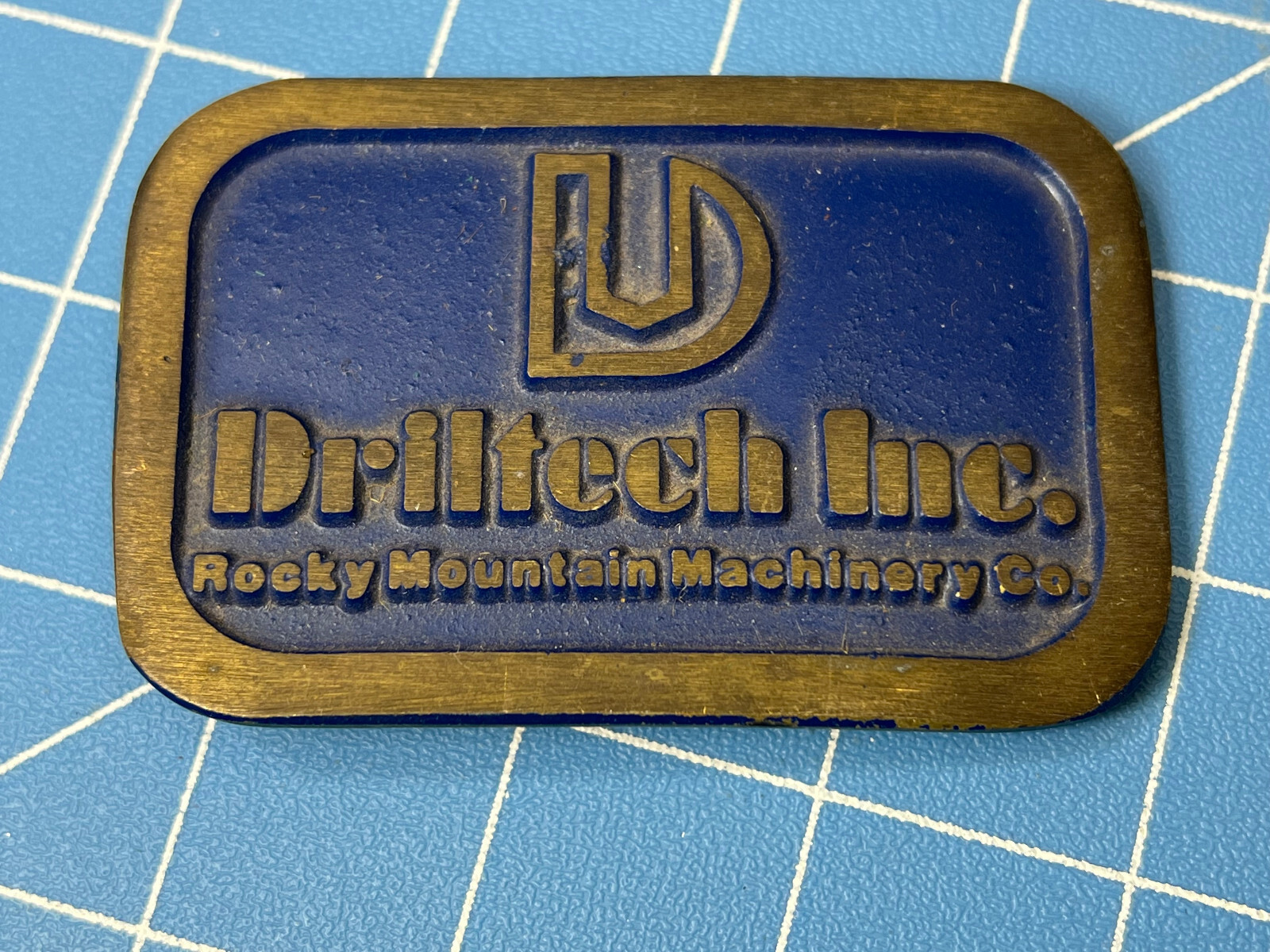 Vtg COLLECTIBLE DRILTECH ROCKY MOUNTAIN MACHINERY CO. BELT BUCKLE