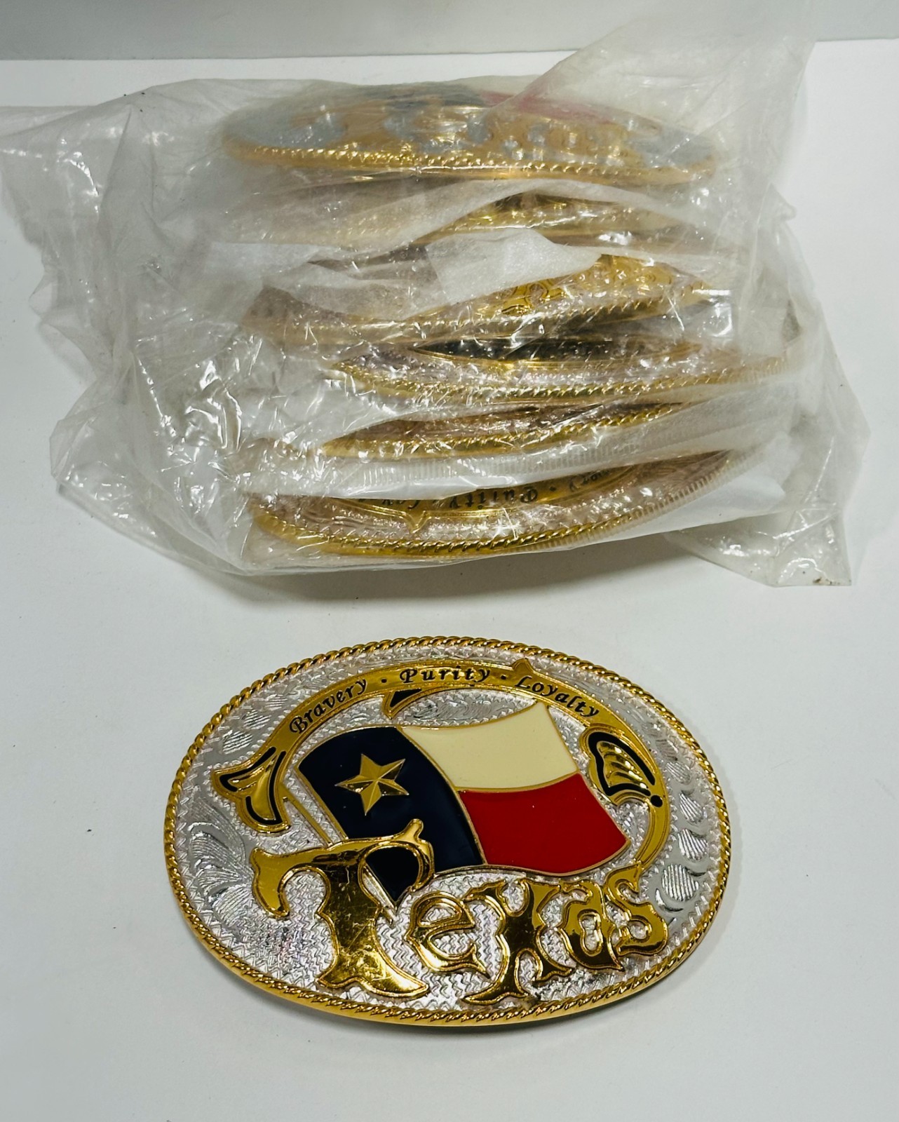 6 Texas State Belt Buckle Flag Cowboy Rodeo Western Star Hebillas Vaqueras