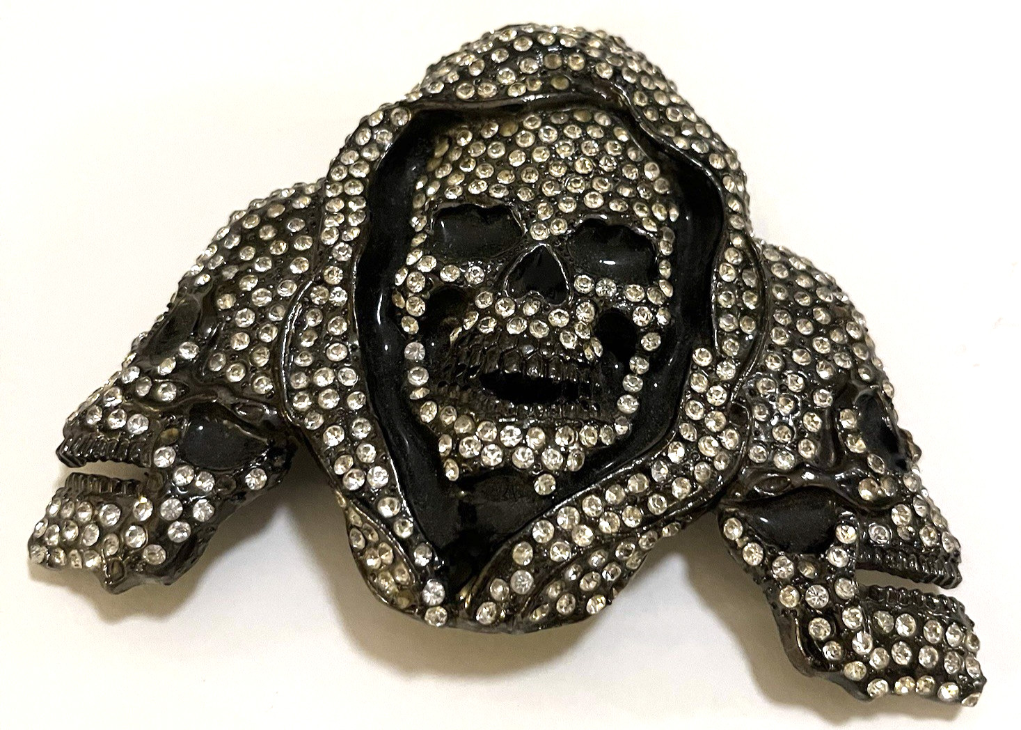 RT Signed Skull Rhinestones Pirate Costume Party Buckle Men&rsquo;s Fashion