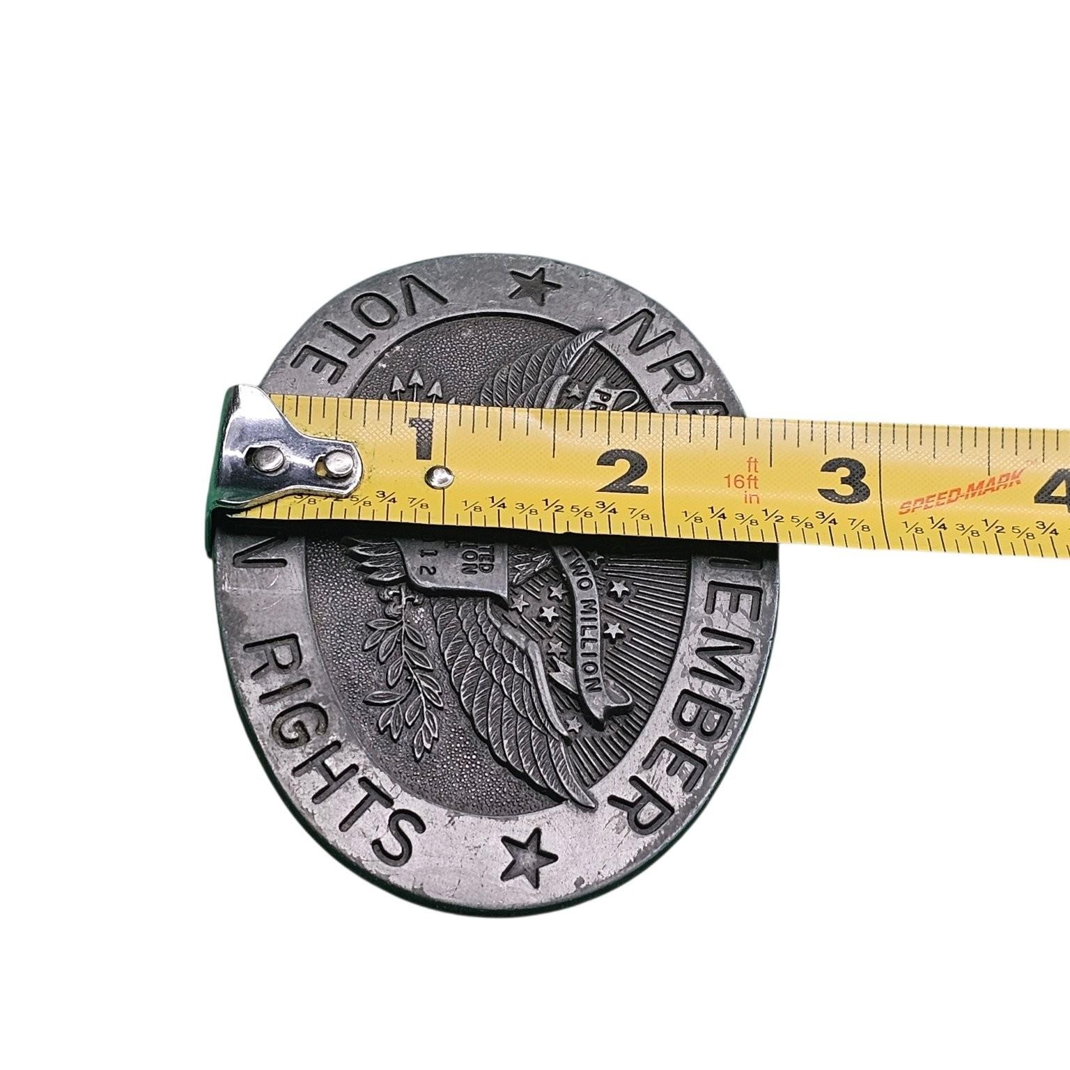 NRA Member Belt Buckle Silver Tone Limited Edition
