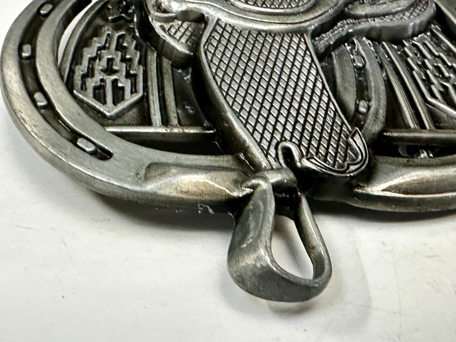 Horse Saddle Cutout Silver Tone Jockey Equestrian Western Cowboy&rsquo;s Belt Buckle