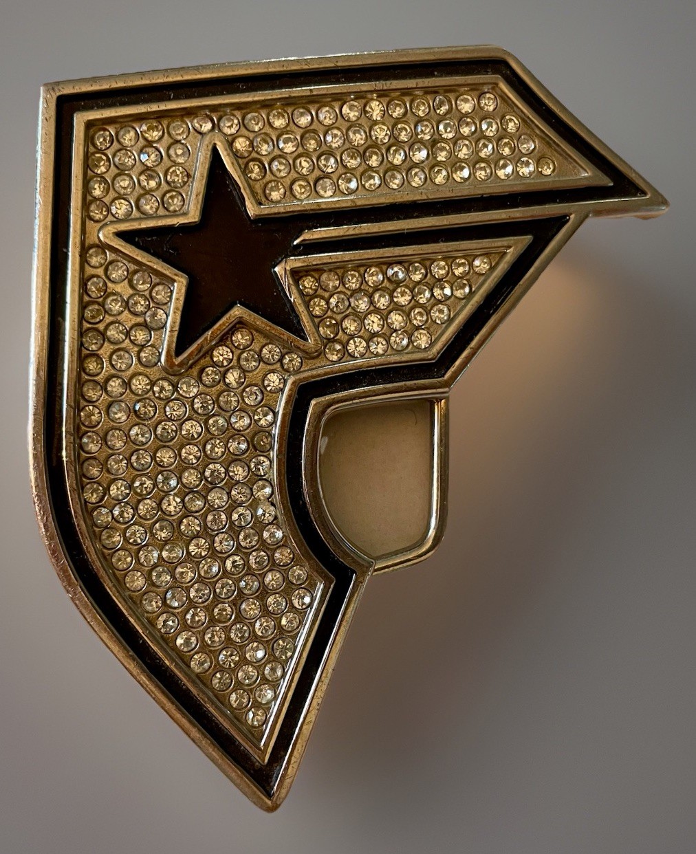 Vintage TRAVIS BARKER BLINK 182 Stars and Straps F Rhinestone Belt Buckle Punk