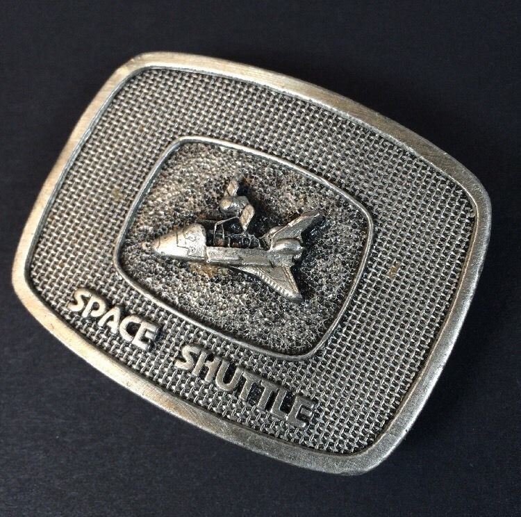 Vtg NASA Space Shuttle Belt Buckle Numbered The Buckle Connection Challenger