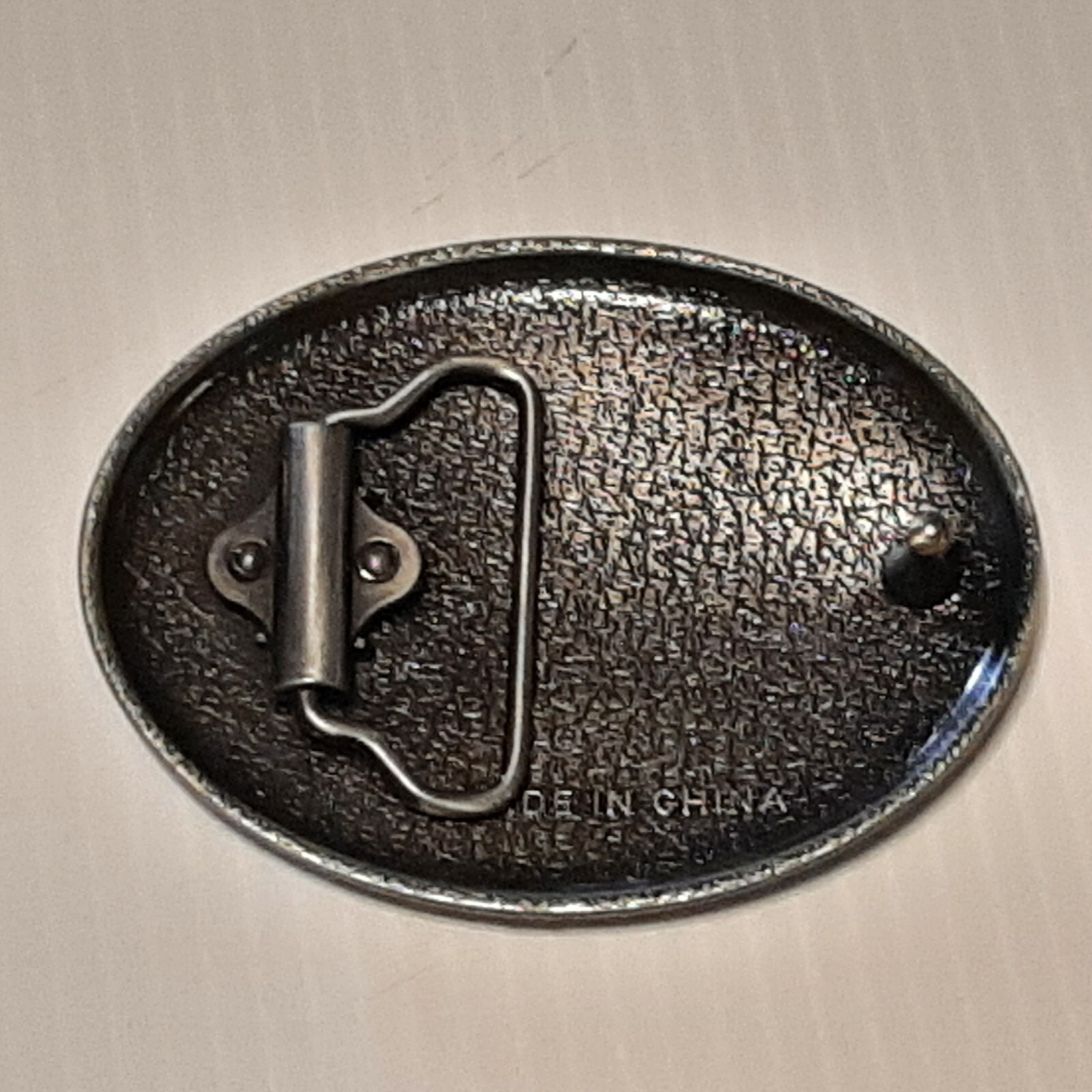 SILVER (IN COLOR) MASON Metal Belt Buckle