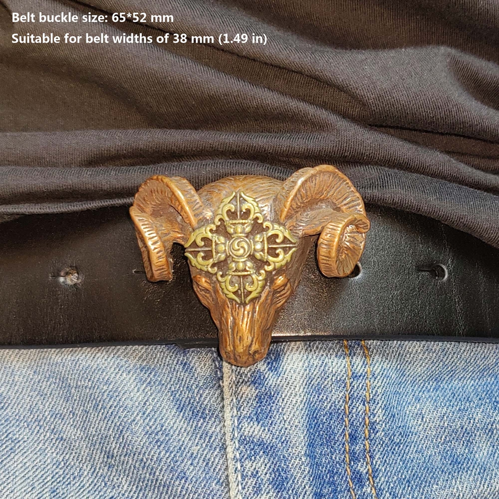 Brass Casting Casting Goat Head Belt Buckle, Personalised Men&rsquo;s belt buckle