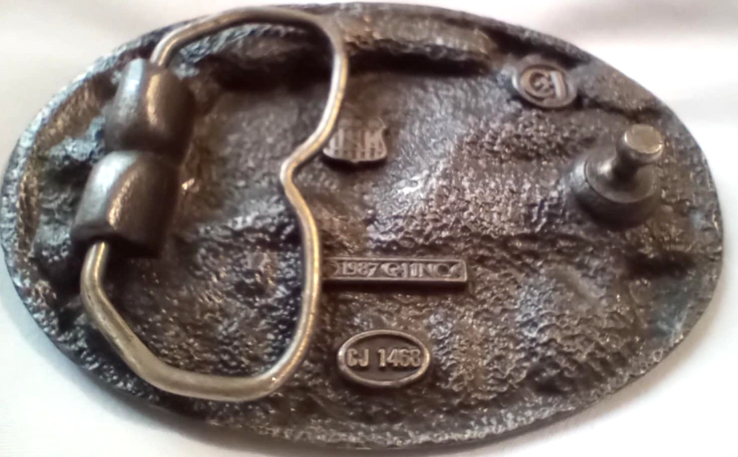 Vintage C+J 1987 Vietnam Vet « Forgotten Hero » Enamel Belt Buckle CJ1468 USA 7