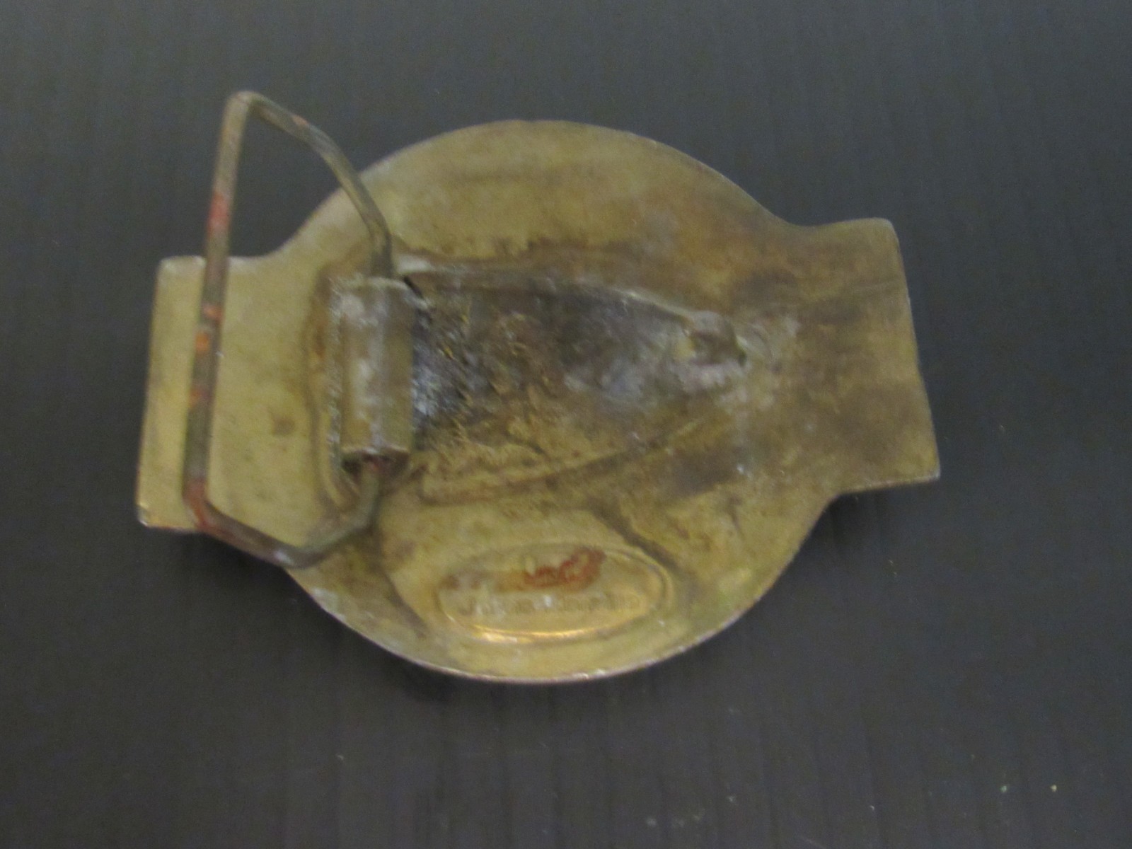 Vtg Belt Buckle Permastran Fiber Glass Pipe Boxing Glove The Light Heavyweight