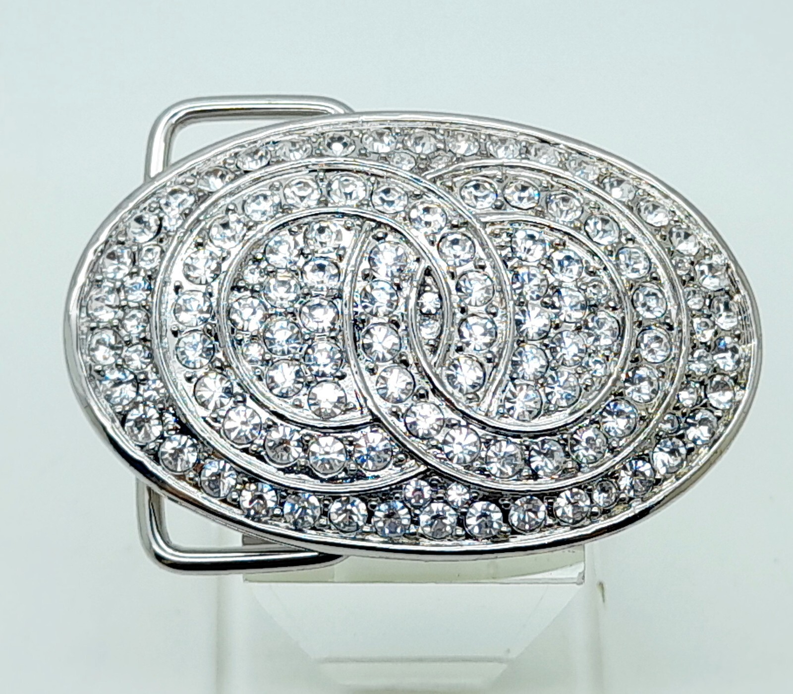 Fashion Men Women western classic Belt Buckle Silver Metal crystal rhinestones 8