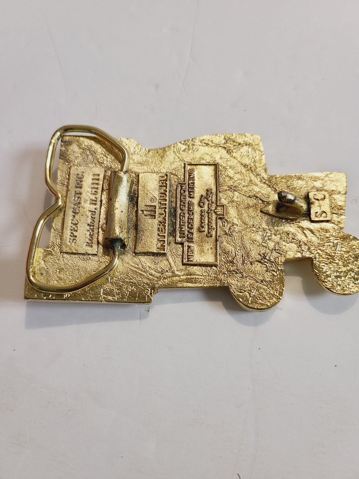 International Harvester The New Number 1 Gold Spec-Cast Belt Buckle LIMITED