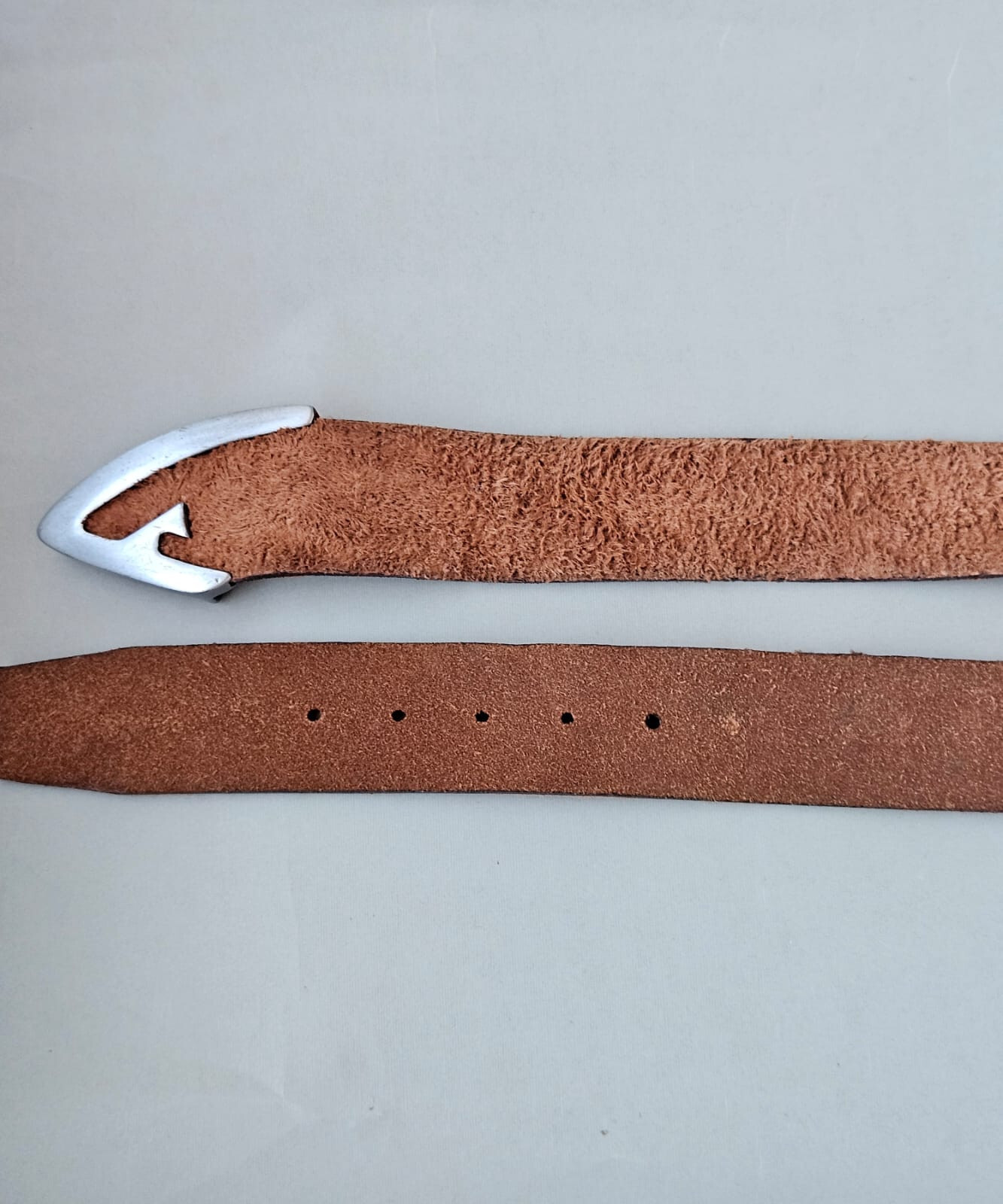 Armani Jeans Casual Belt Mens Sz 37&Prime;-41&Prime; Rough Distressed Leather 1.7&Prime; Brown