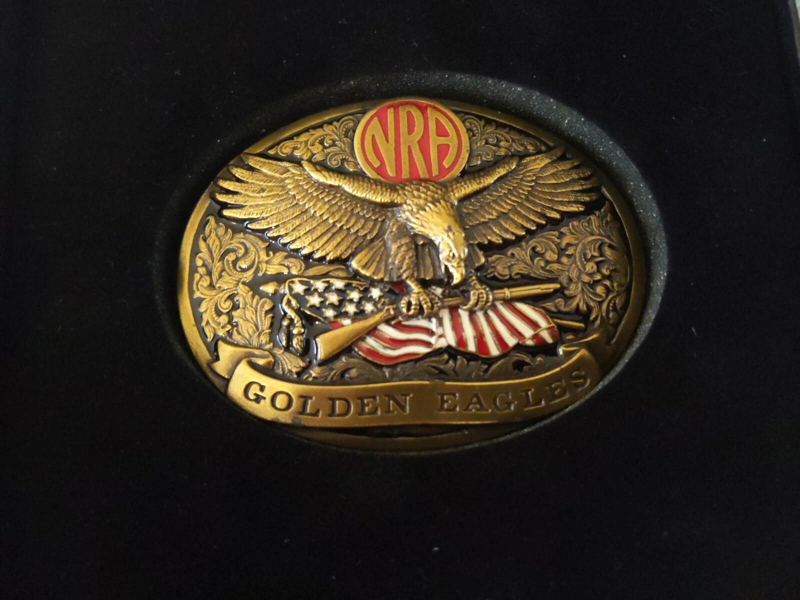 LIMITED EDITION NRA National Rifle Association ~ Golden Eagles * New in Box NOS