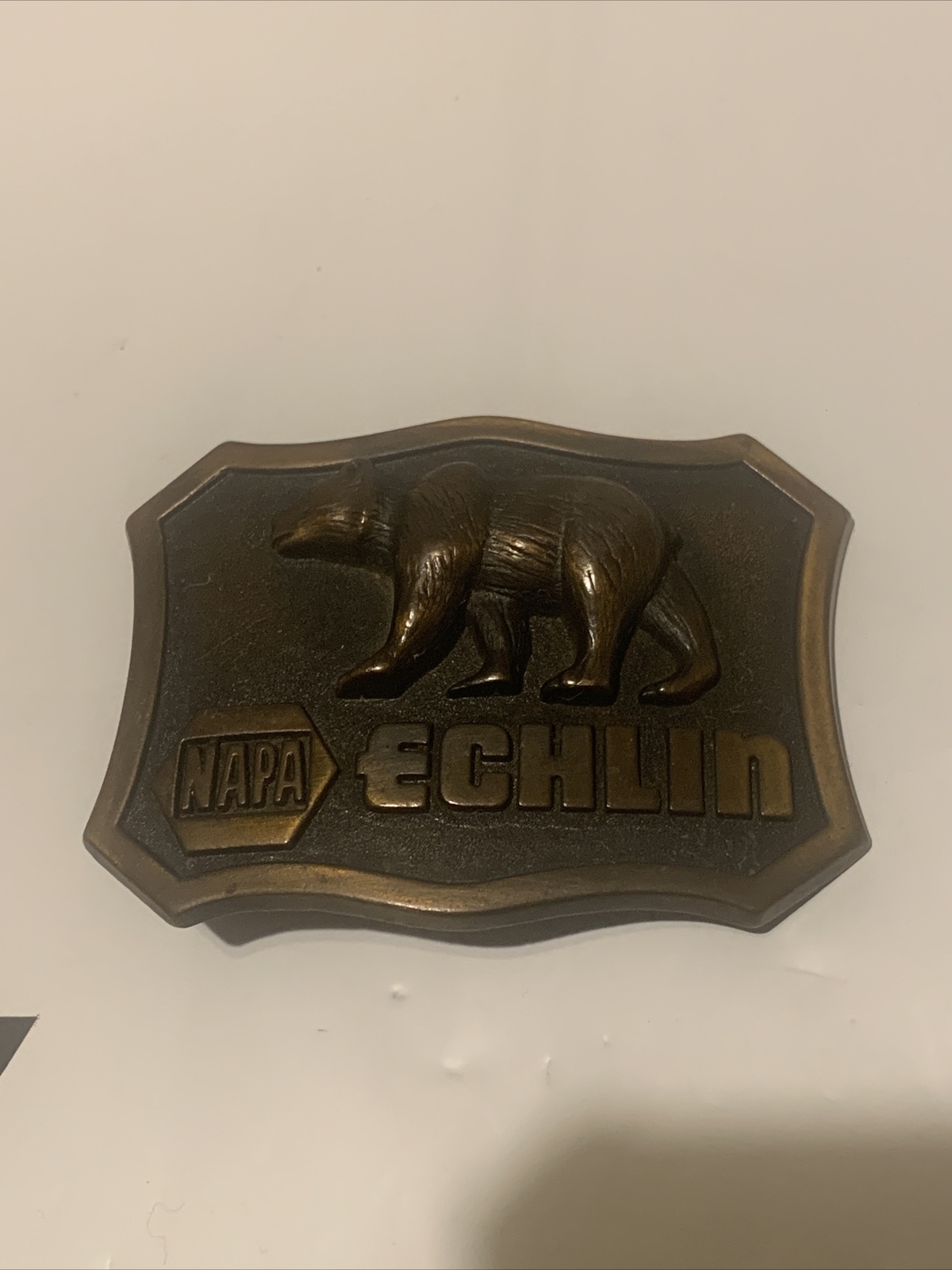 Vintage NAPA Echlin Grizzly Bear Brand Belt Buckle