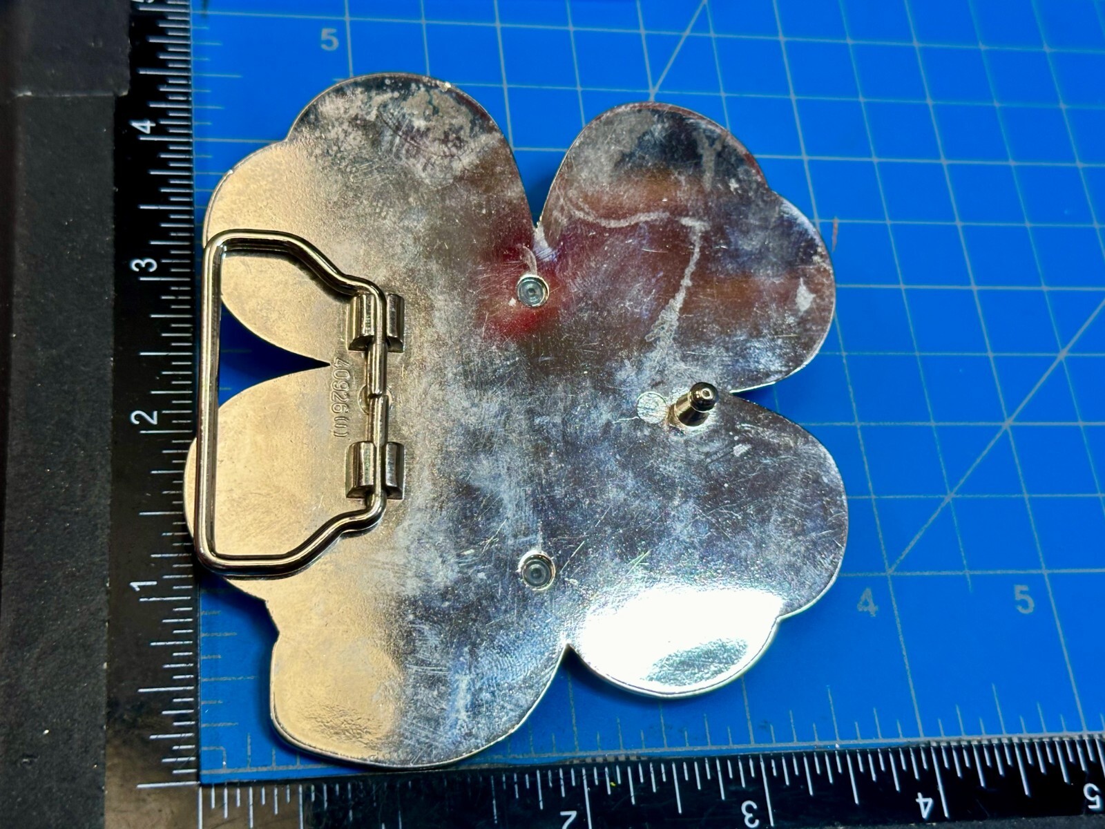 Lucky Four Leaf Clover Shamrock Cut Out Novelty Belt Buckle with Bottle Opener