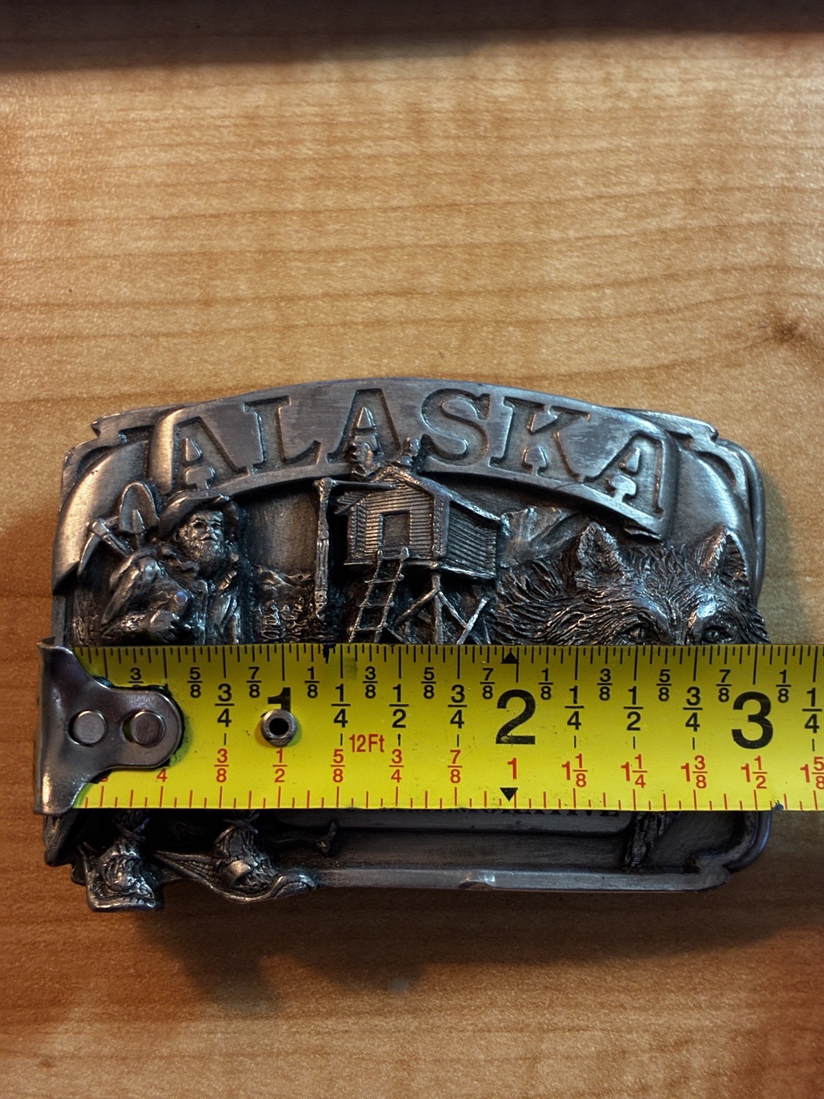 Vintage 1894 ALASKA COMMEMORATIVE 3D WOLF HEAD & Miner LIMITED EDITION 257/2500
