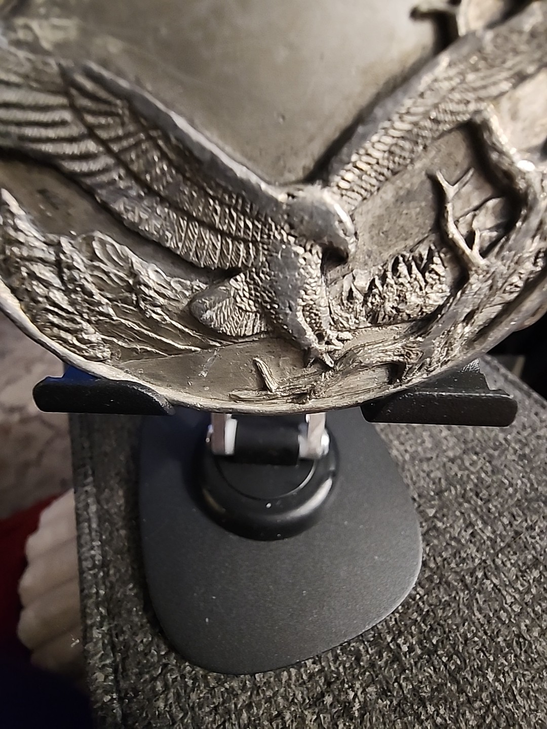 SISKIYOU Buckle Co USA 1983 A-15 Pewter Belt Buckle Mountain Eagle