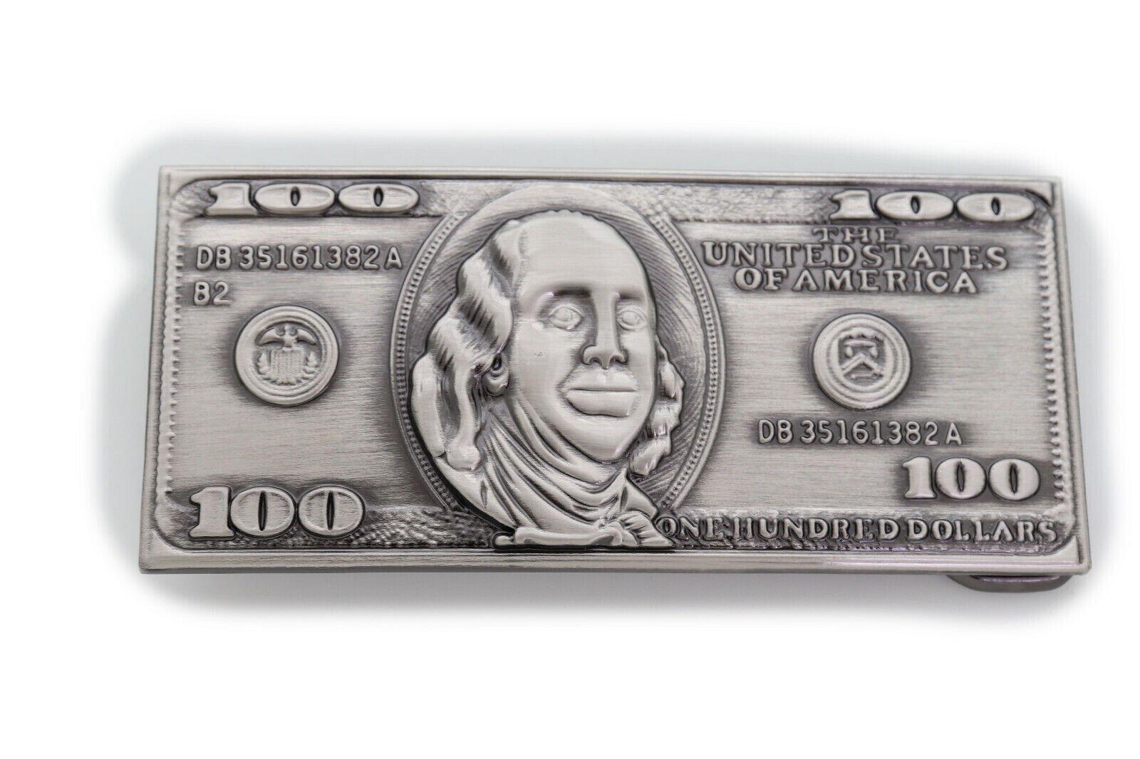 Money $100 Bill Dollar Sign Belt Buckle Cosplay Halloween Costume Party New Men