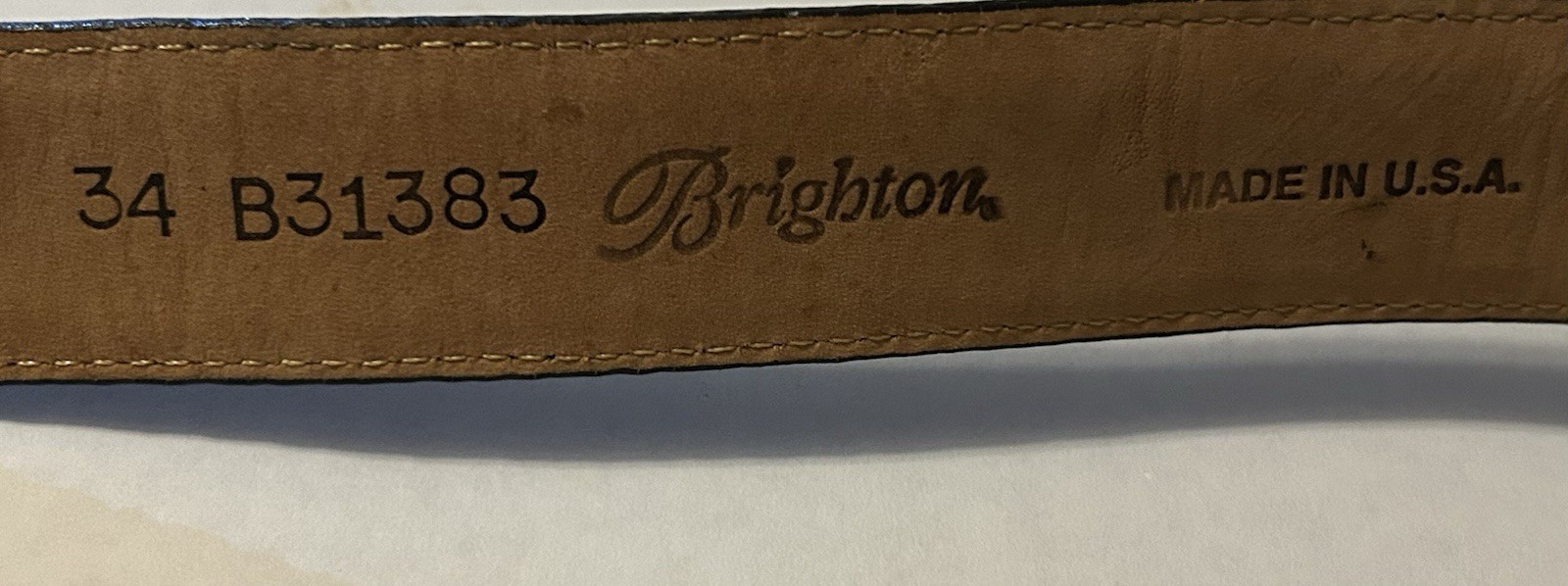 Brighton Diamond Crocodile Belt Buckle Belt Size 34 B31383