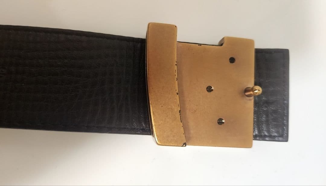 Louis Vuitton Pre-Owned Leather Belt Logo Buckle