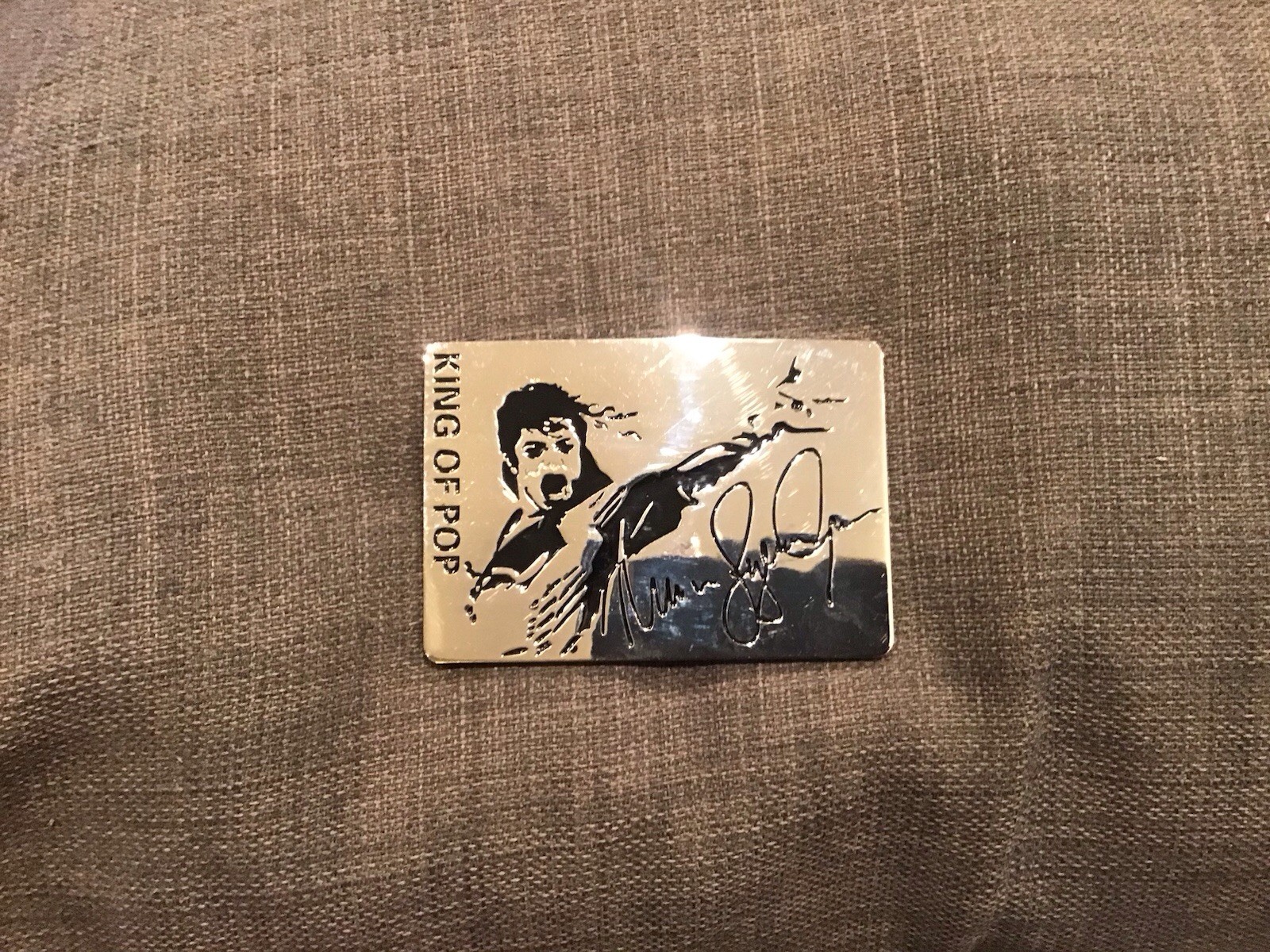 Vintage Michael Jackson Dangerous King of Pop 3.5” Belt Buckle
