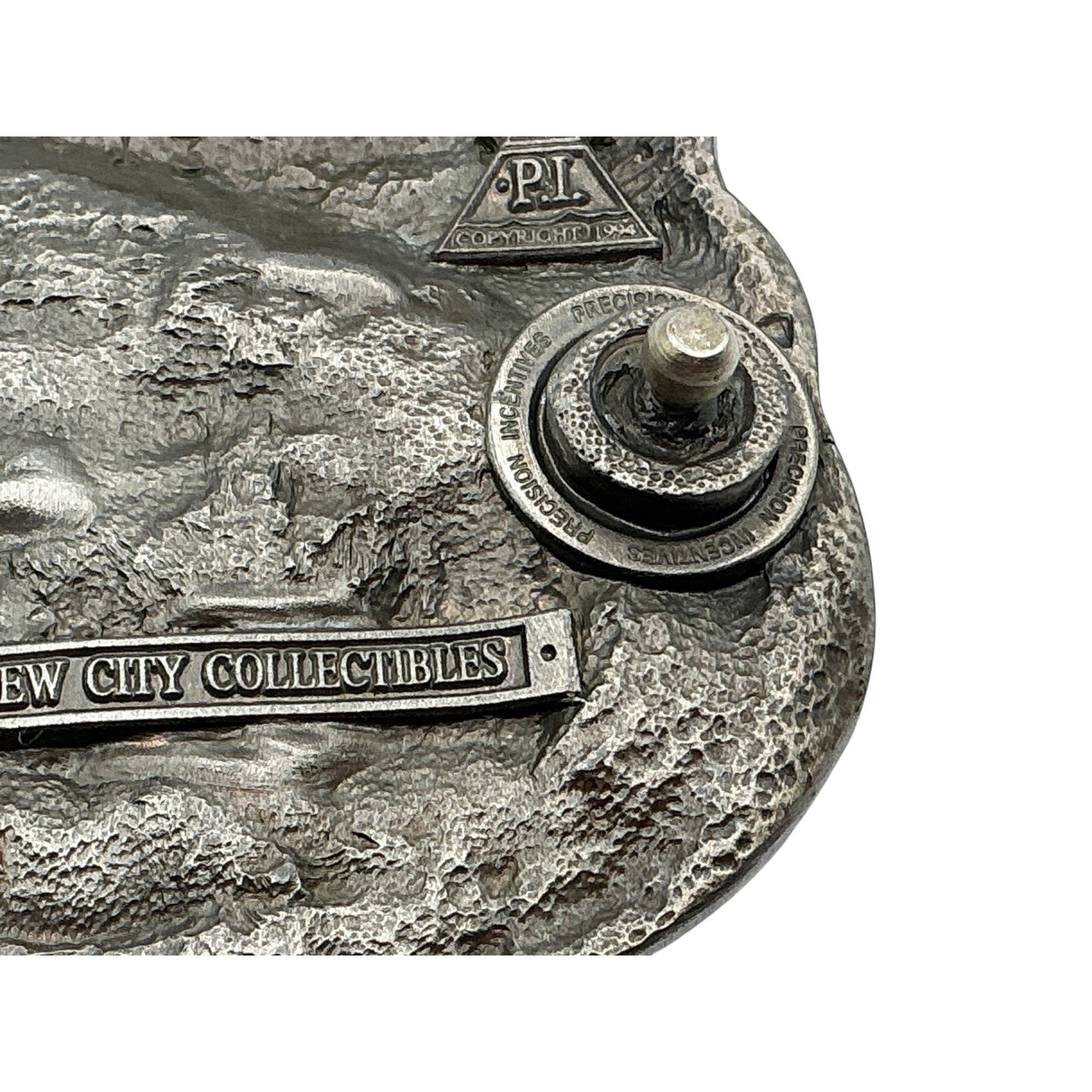 Vintage 1994 Brew City Collectibles The Turkey Hunter Belt Buckle Silver Tone