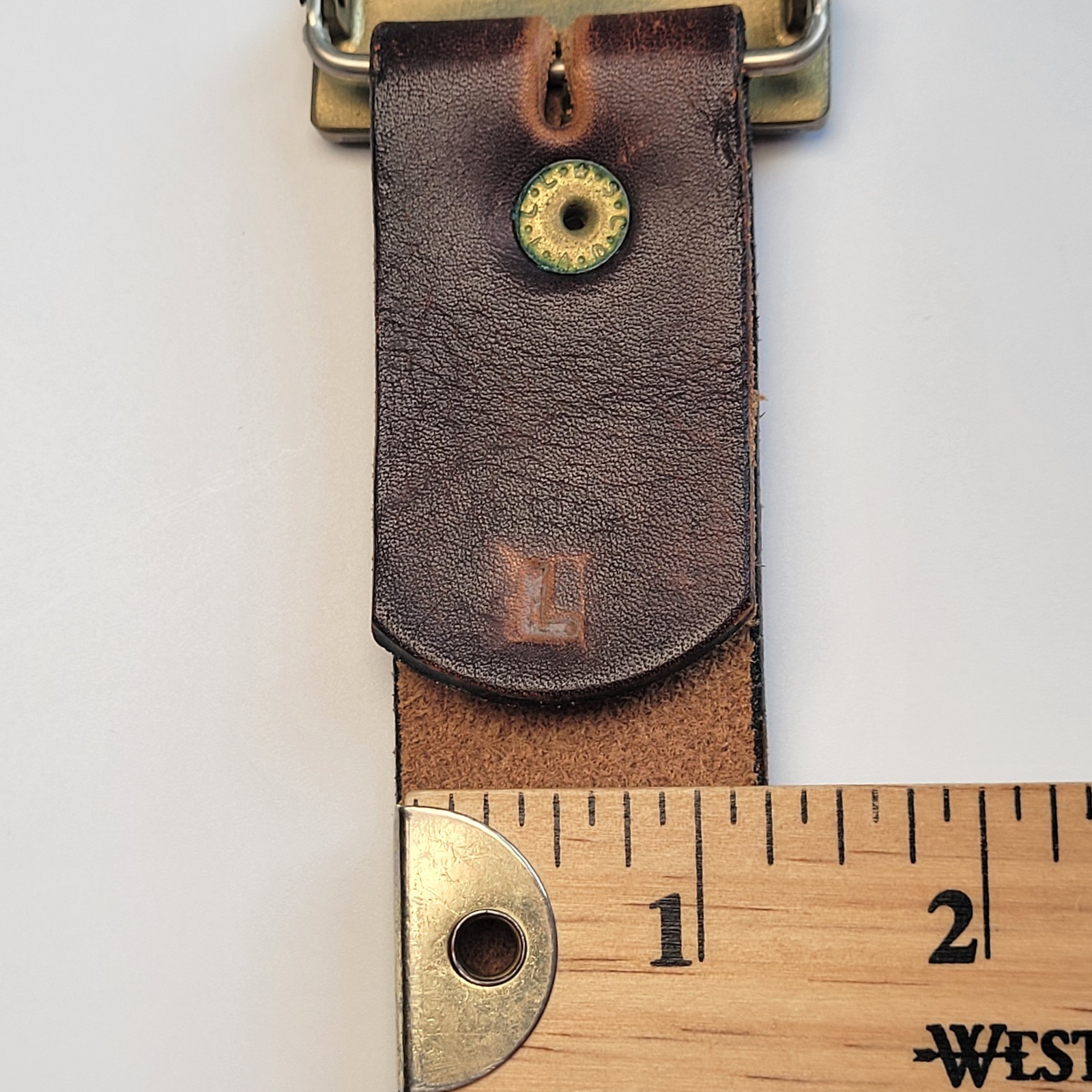 Kenneth Reid Vtg Wood Inlay Belt Buckle Albuquerque NM Mountain Unisex 36