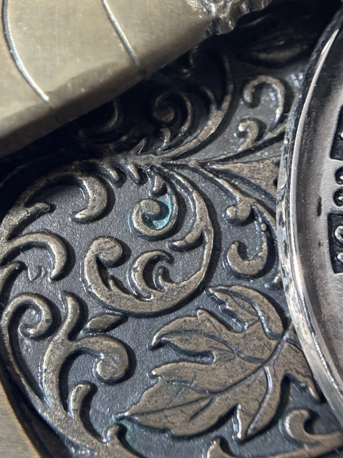 Vintage The Gal Leg Spinning Roulette Wheel Belt Buckle