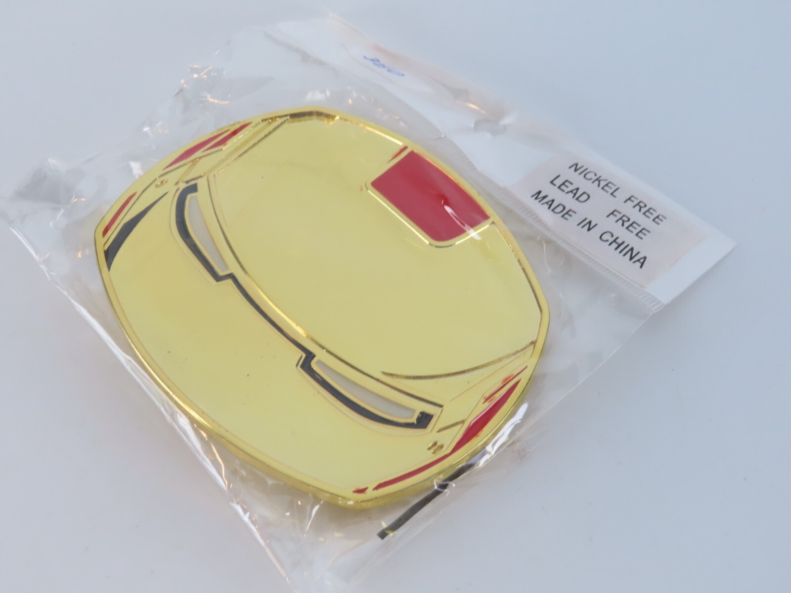 Iron Man Helmet Gold Tone Belt Buckle 2010 Marvel Comics