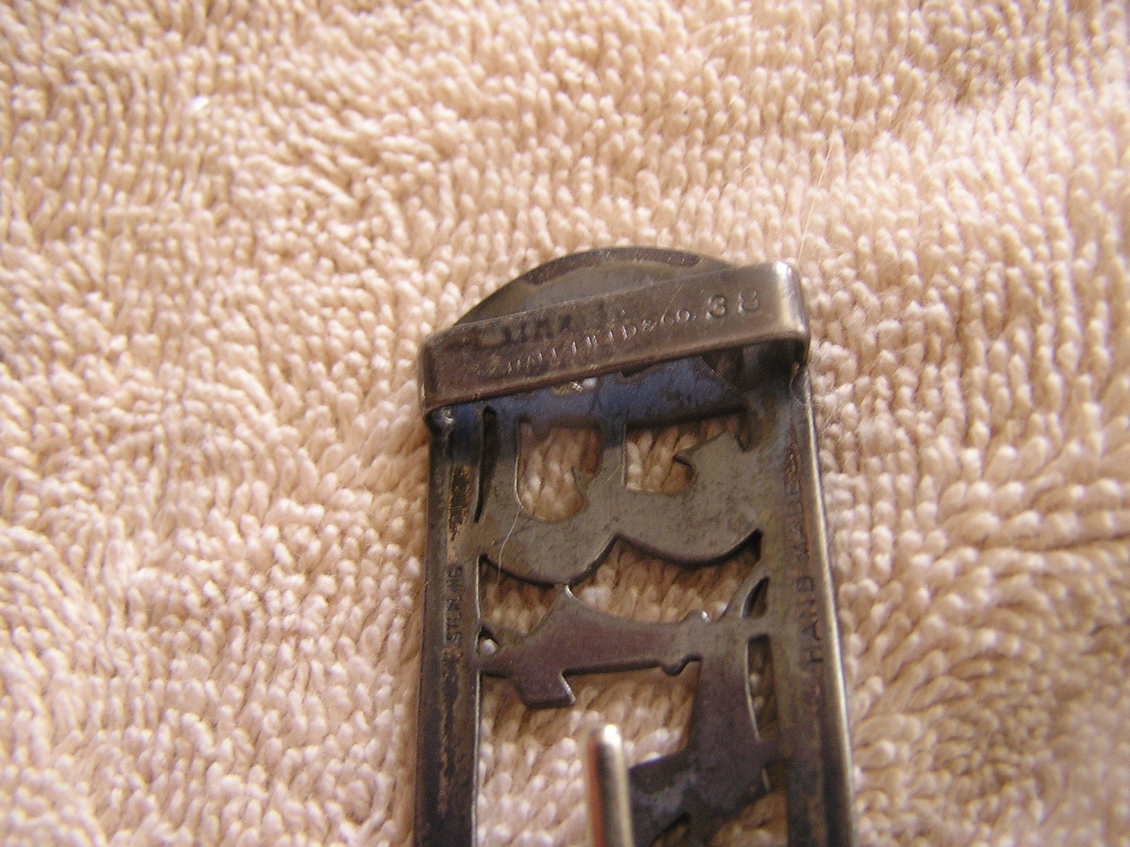 Vintage Marshall Field Co. Hand Made Belt Buckle Sterling Silver