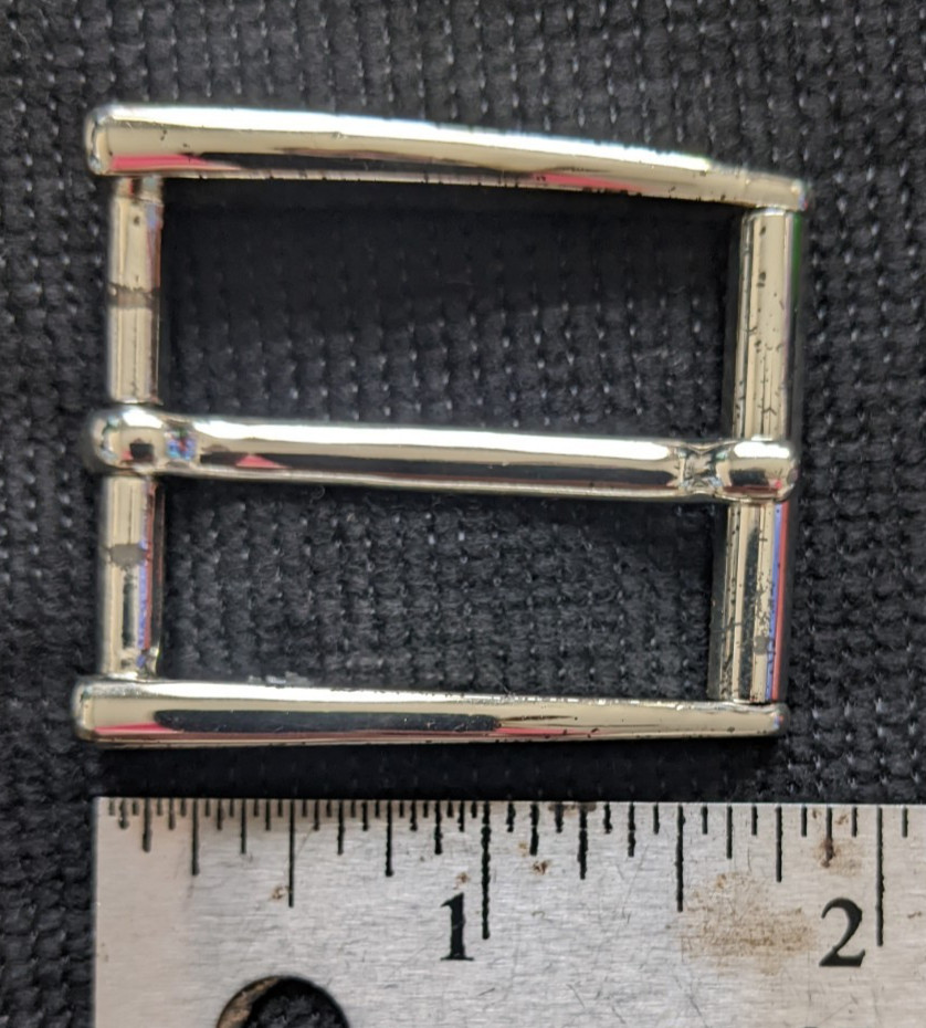 VTG GENUINE COLE HAAN ITALY MENs BELT BUCKLE METAL SOLID BRASS SILVER CHROME