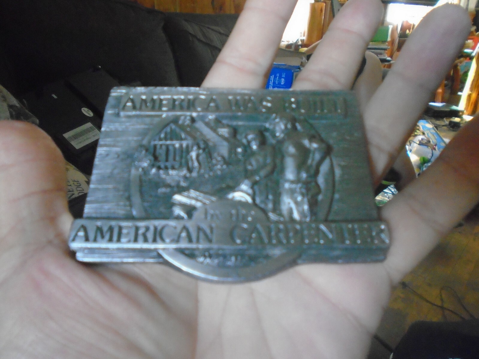 America was Built by the American Carpenter Masterpiece Belt Buckle BA-115