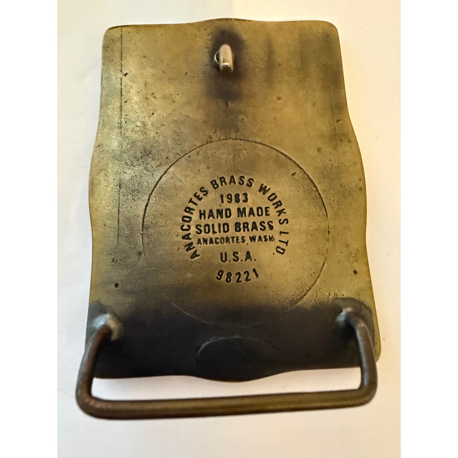 Vintage 1983 Arco Metals Company Logan Plant Project Solid Brass Belt Buckle USA